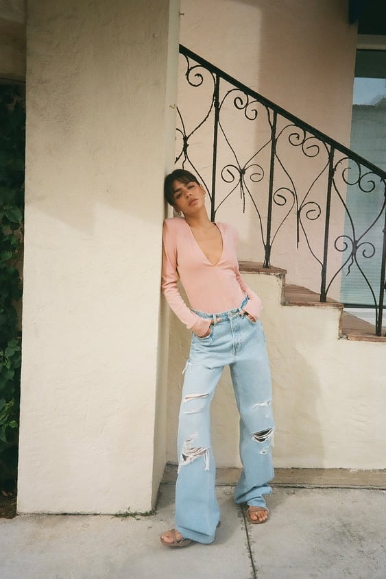 BODYSUIT WITH SHOULDER PADS