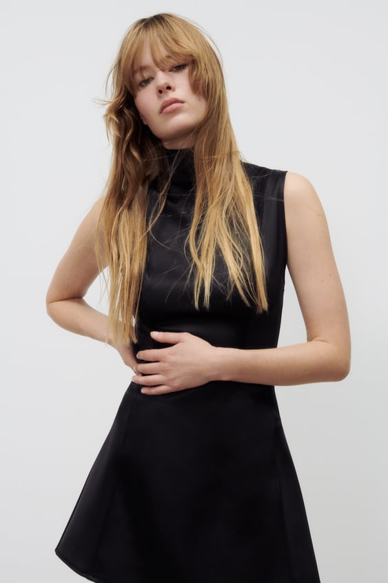 SATIN EFFECT MINI SKIRT