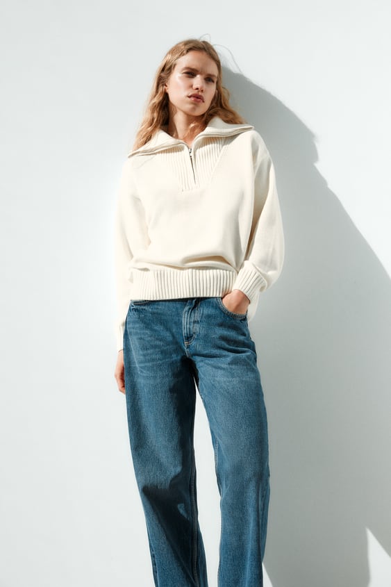 KNIT ZIP SWEATER