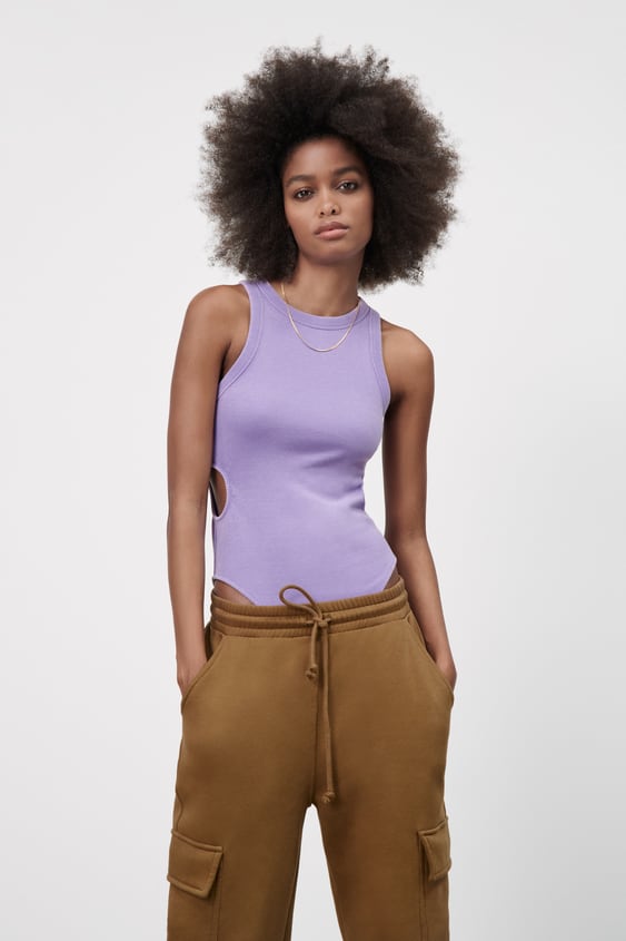 CUT OUT RIB BODYSUIT