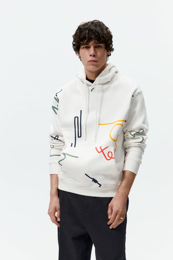 ABSTRACT PRINT SWEATSHIRT