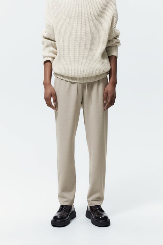 PLEATED JOGGER WAIST PANTS