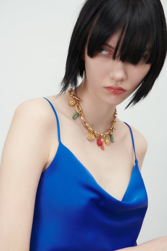STRAPPY SATIN EFFECT BODYSUIT
