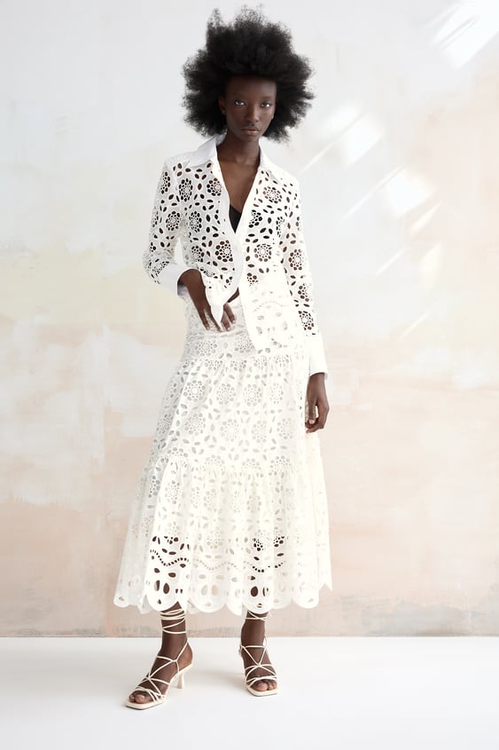 LONG EMBROIDERED SKIRT