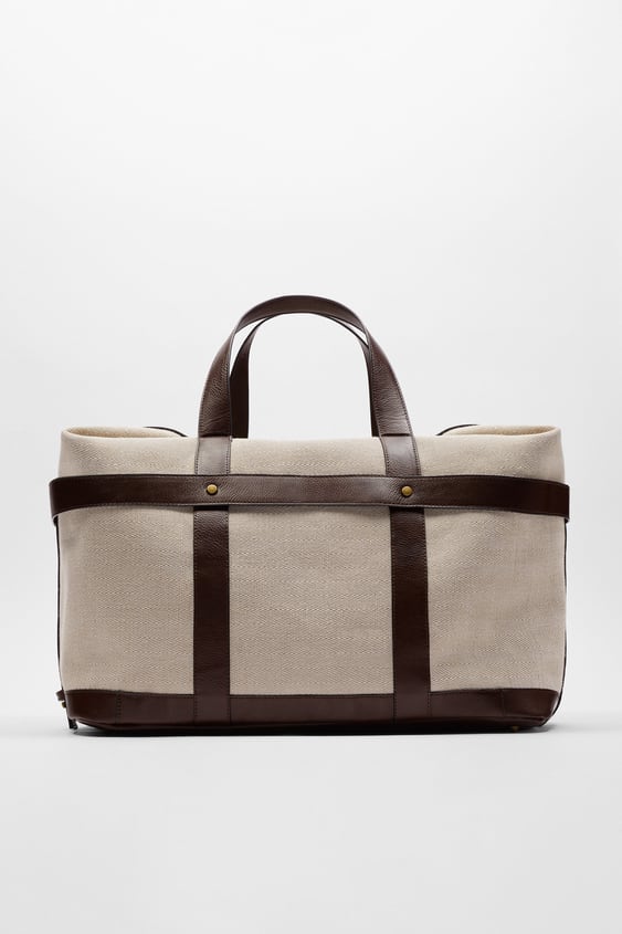 HERRINGBONE CANVAS BOWLING BAG