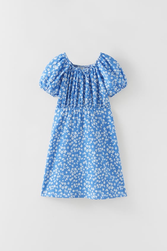 TEXTURED FLORAL DRESS