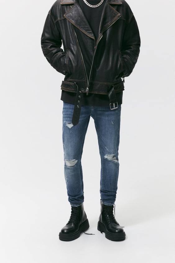 RIPPED SKINNY JEANS