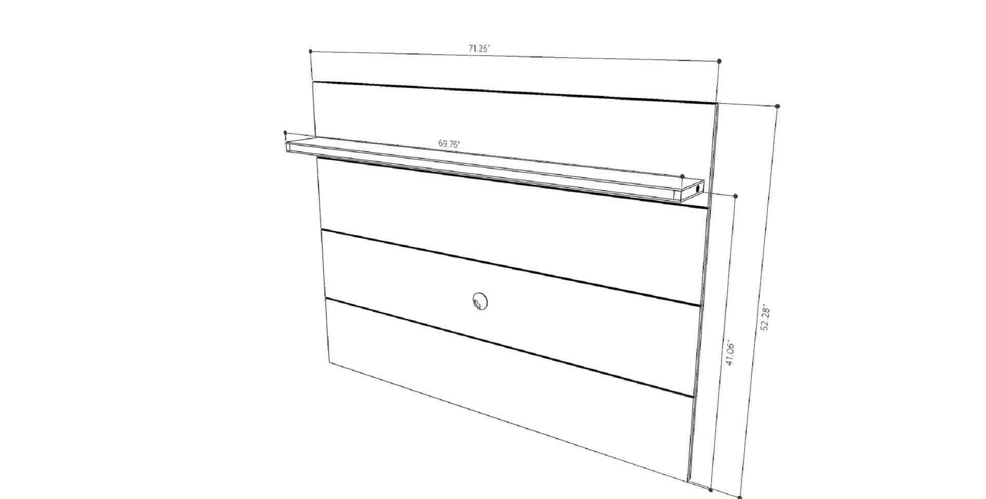 Manhattan Comfort Cabrini Floating Wall TV Panel 1.8 - White