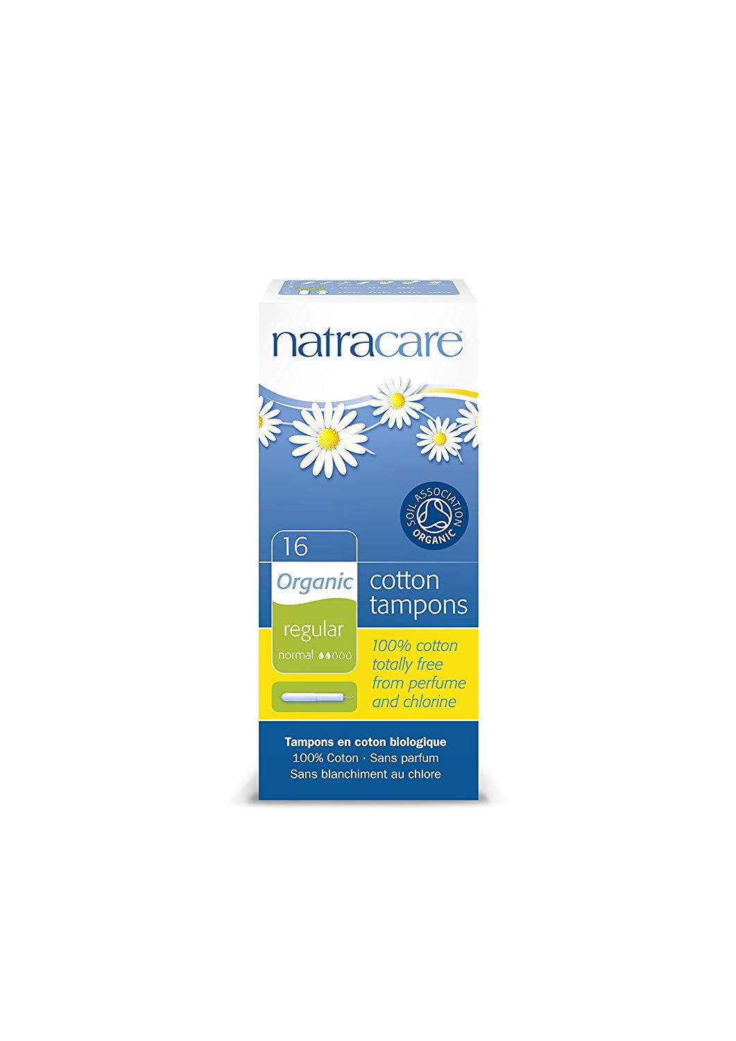 Certified Organic 100% Cotton Regular Tampons Natracare 16 Tampon