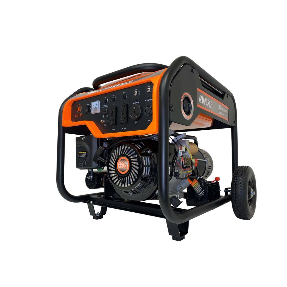 Mech Marvels 7,500-Watt Push Button Gasoline Electric Start Portable Power Generator MM9350E