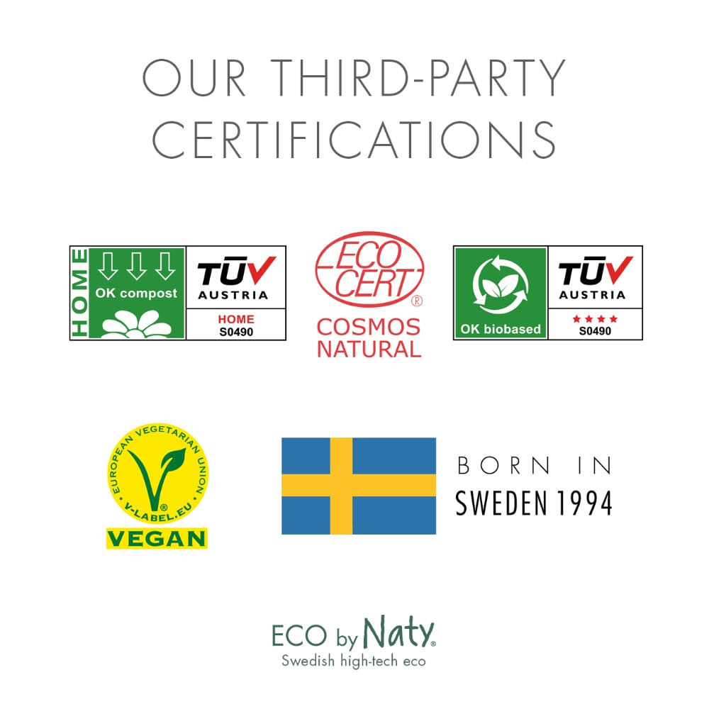 Naty by Nature Babycare Eco Baby Wipes, Resealable Pack, Unscented, 56 Ct