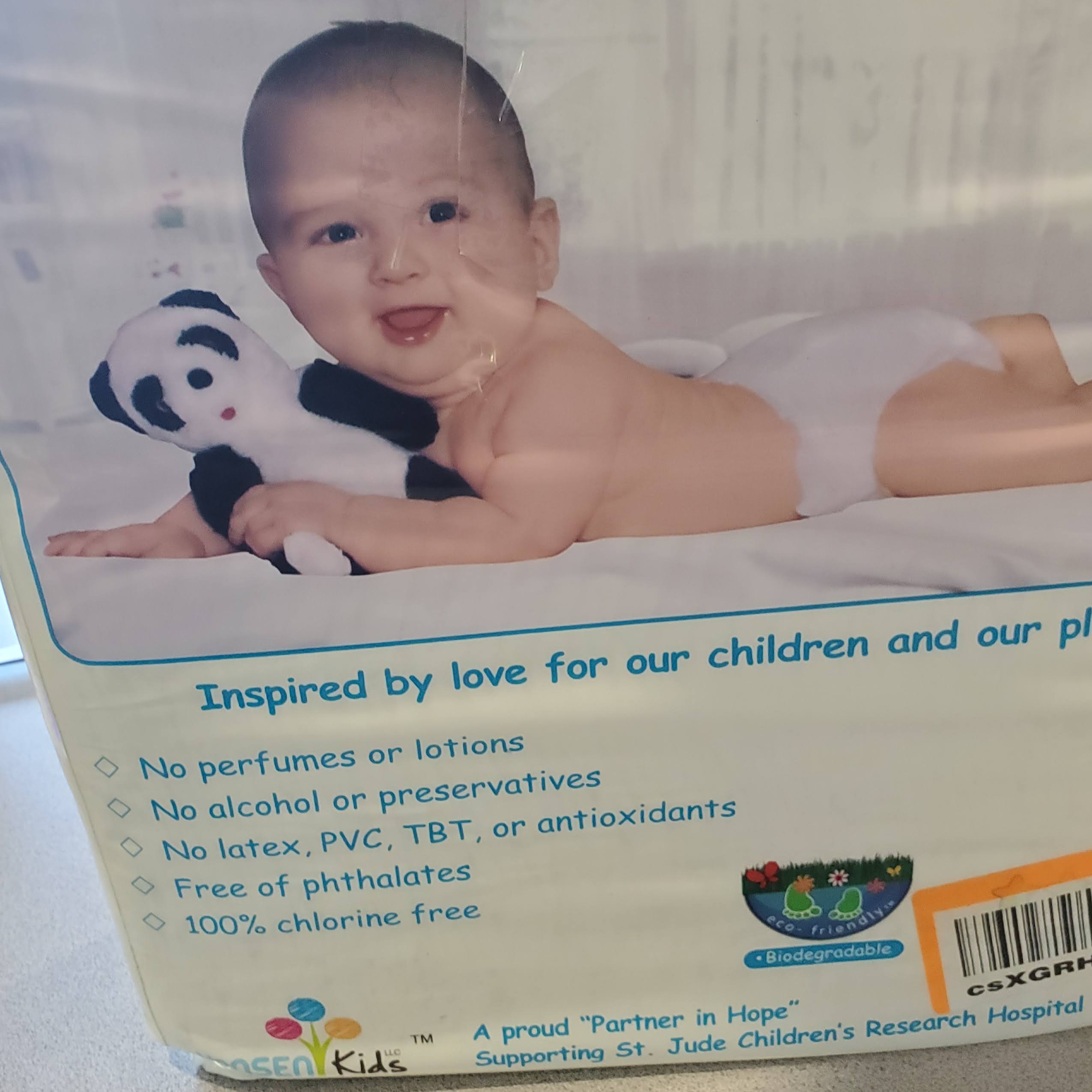 Eco Friendly Premium Bamboo Disposable Diapers by Andy Pandy - Large - for Babies Weighing 20-31 lbs - 70 Count