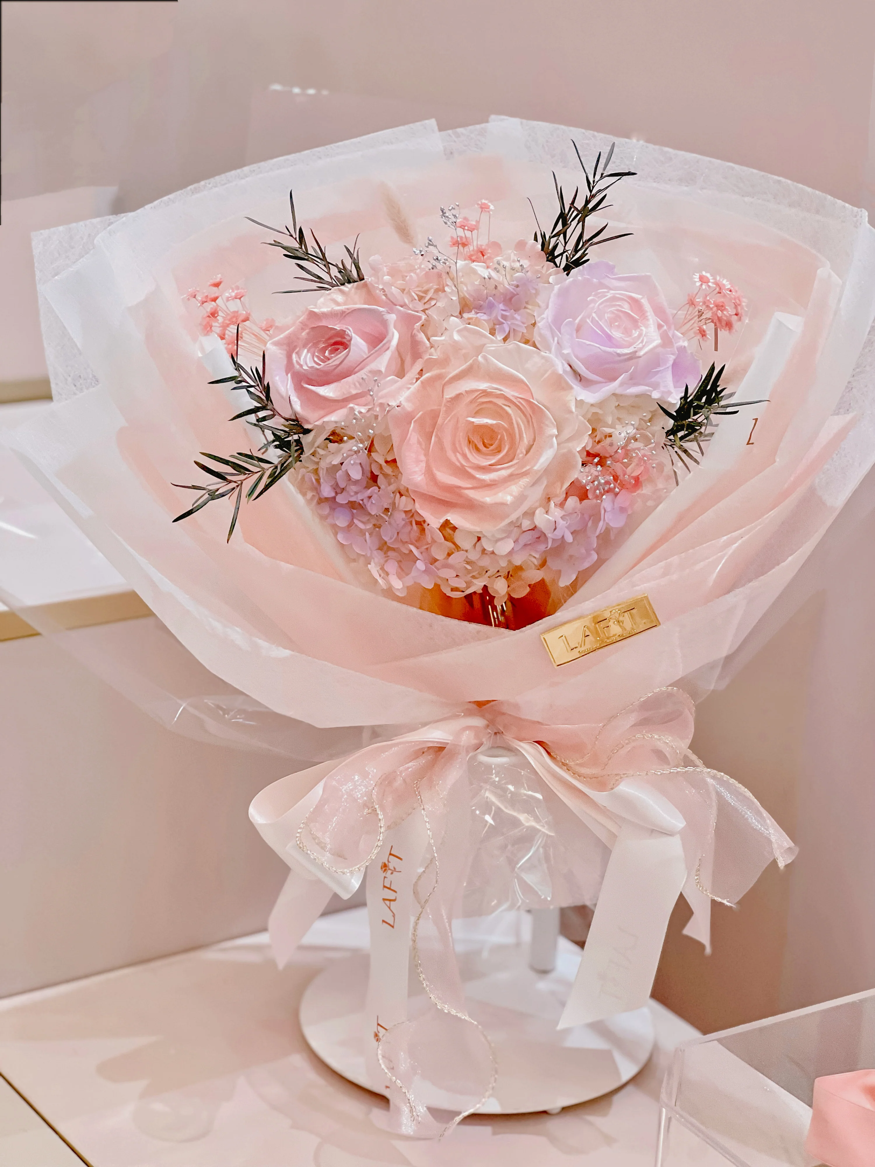 LAFIT法式浪漫永生花束 •EVERLASTING  LOVE- Sweet Lilac - M