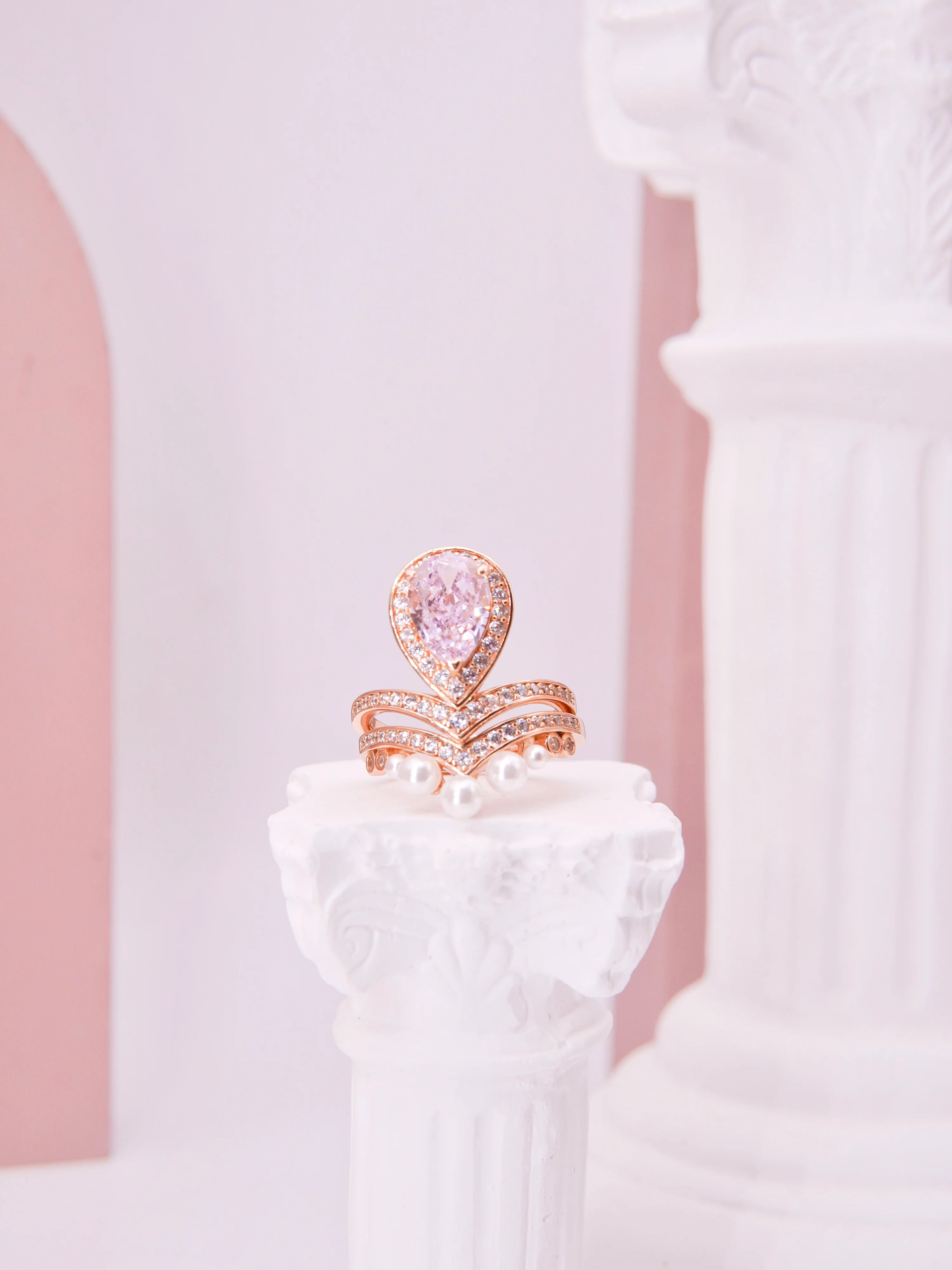 LAFIT�� Heart of Venus (Sakura Pink) - Ring  �ɚ�ѷ�Ħ��ʯ�p�ӽ�ָ