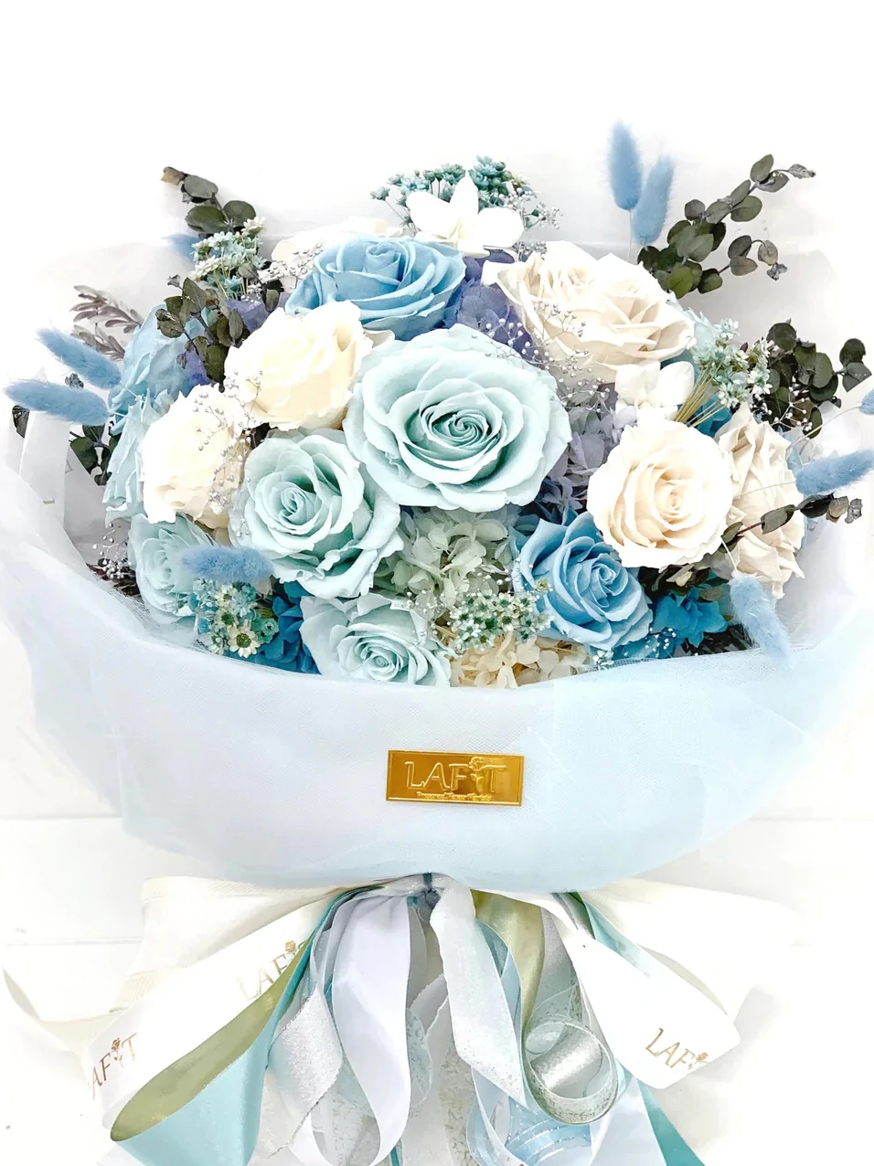 LAFIT法式優雅永生花束 �?My Kinda Perfect系列 (Classic Tiffany Blue) 24 Stems