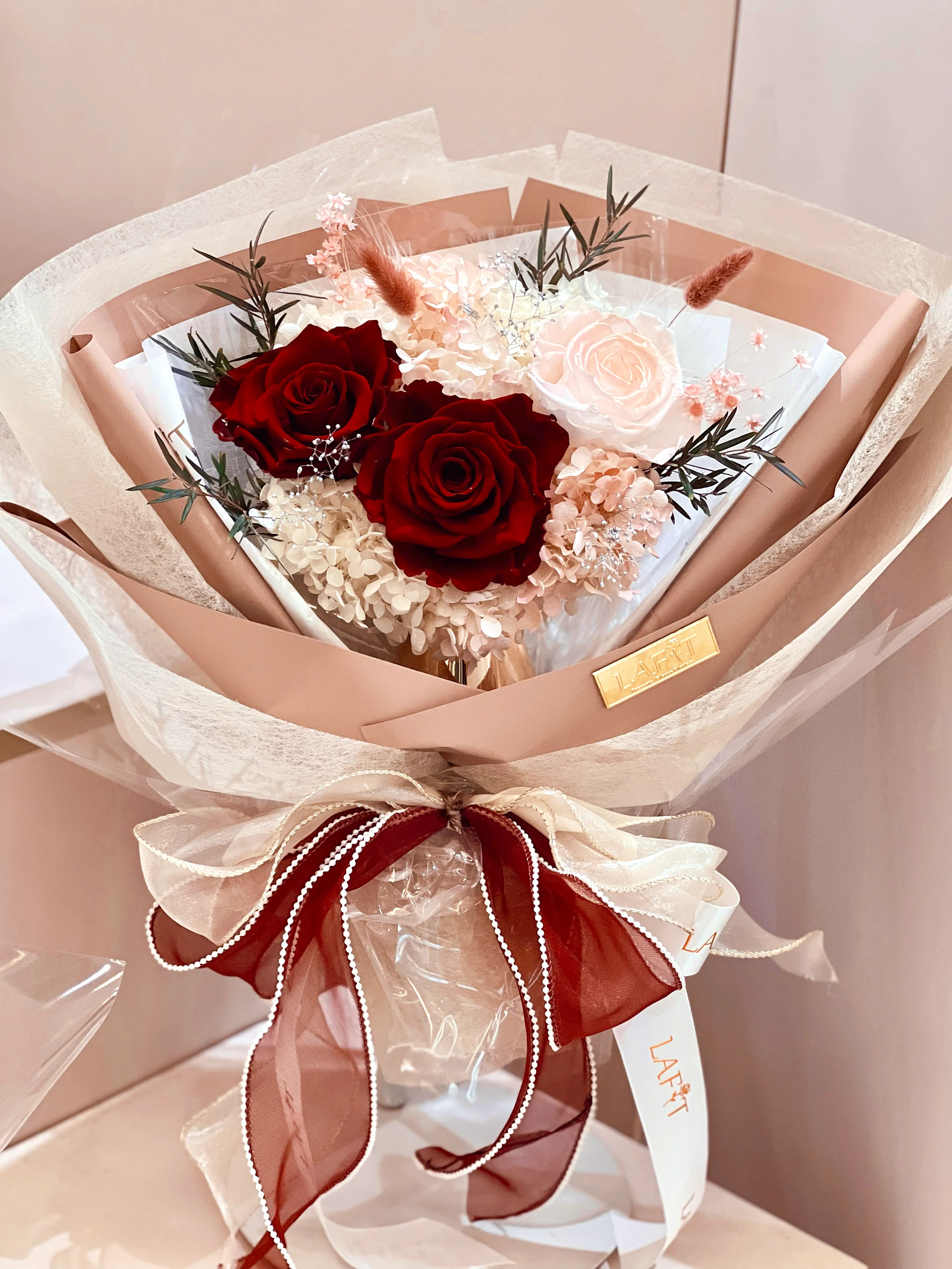 LAFIT法式浪漫永生花束 �?EVERLASTING LOVE - Rose Blush - M