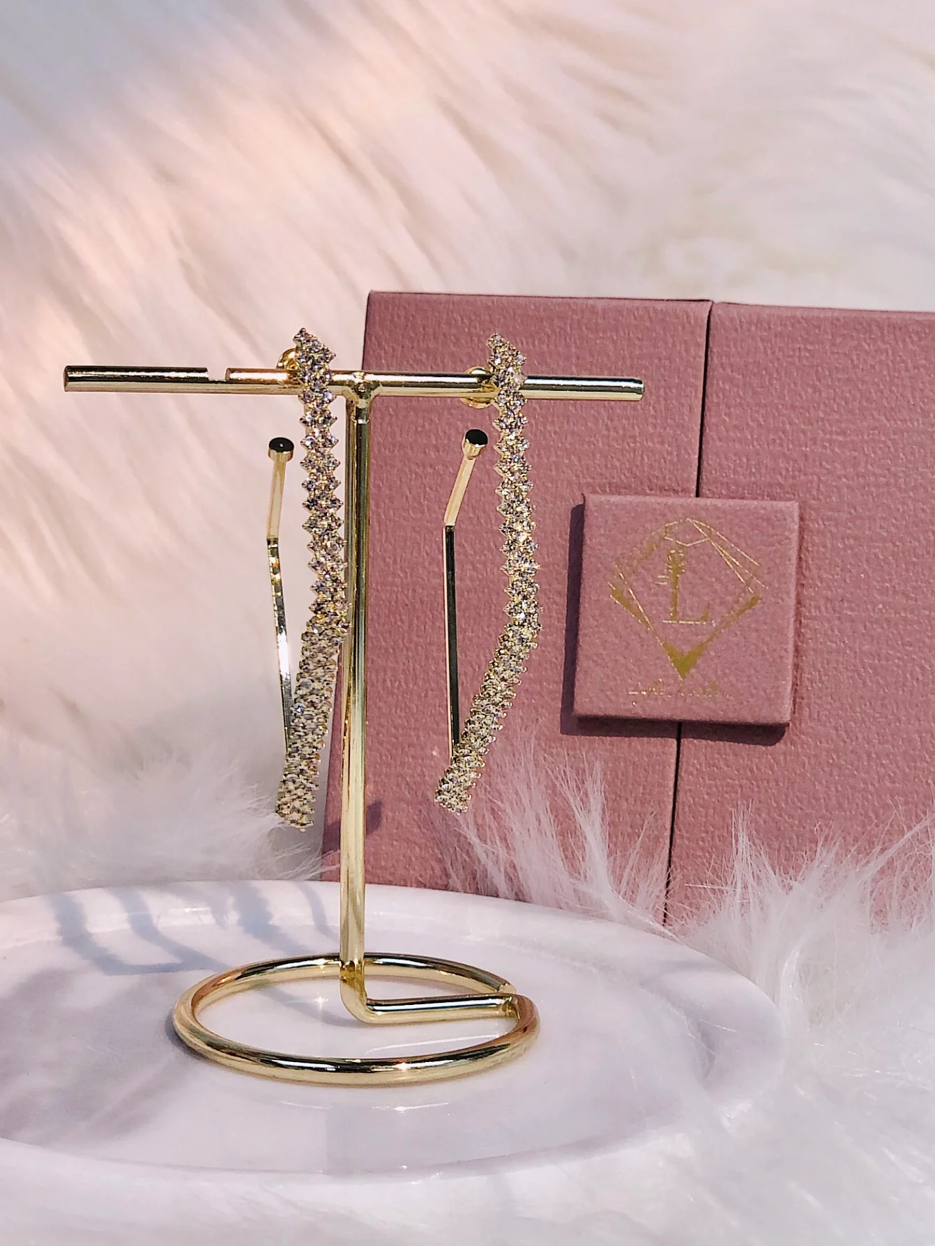 LAFIT �� Glittering Love - Earrings �r�н�ɫ�׺��OӋ���h