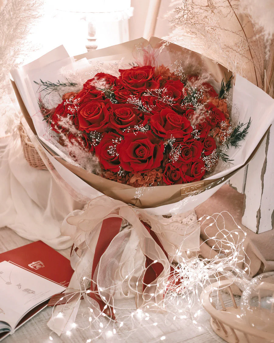 LAFIT奢華經典永生花束�?My Kinda Perfect系列 (DELUXE RED) 20 stems