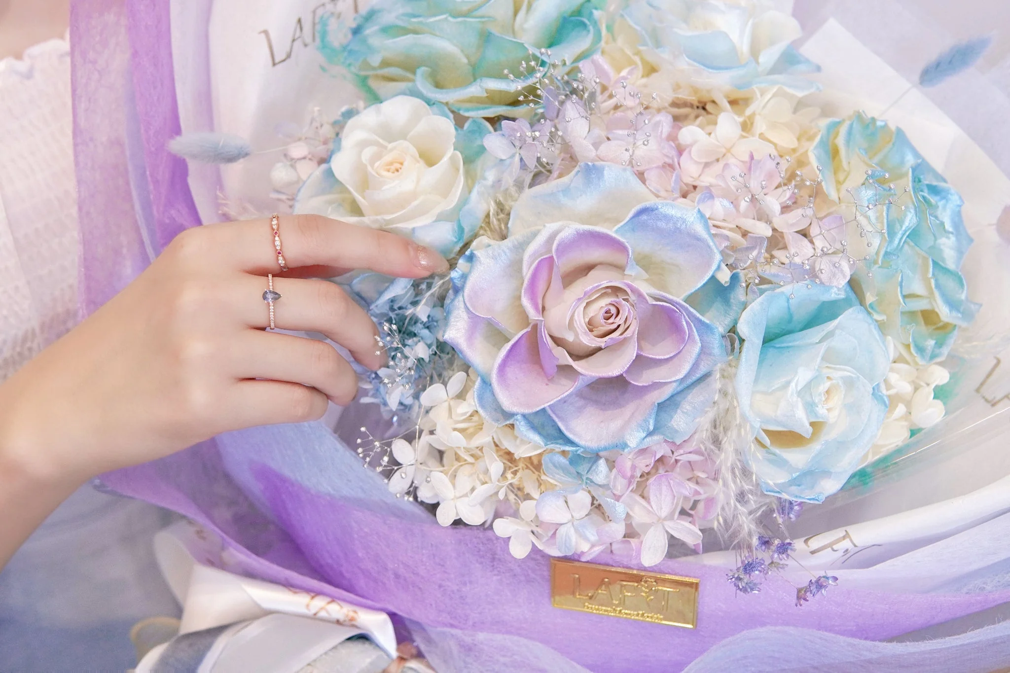 LAFIT夢幻漸變永生花束 �?Mermaid Tears系列 (Limpet Shell)