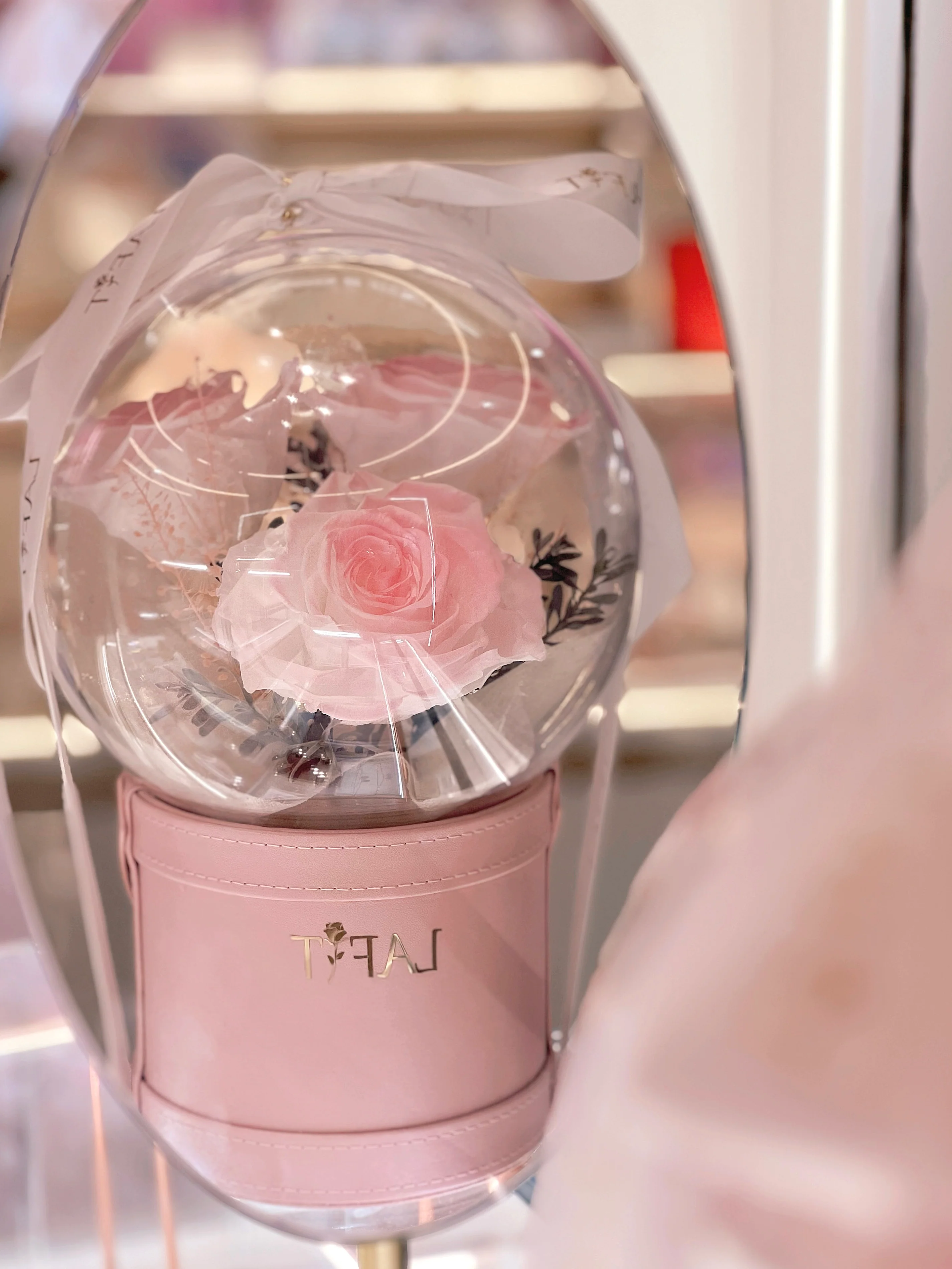 LAFIT 夢幻浪漫櫻粉色永生花藝擺�?· Rose Sparkling Bubble - Sakura Pink