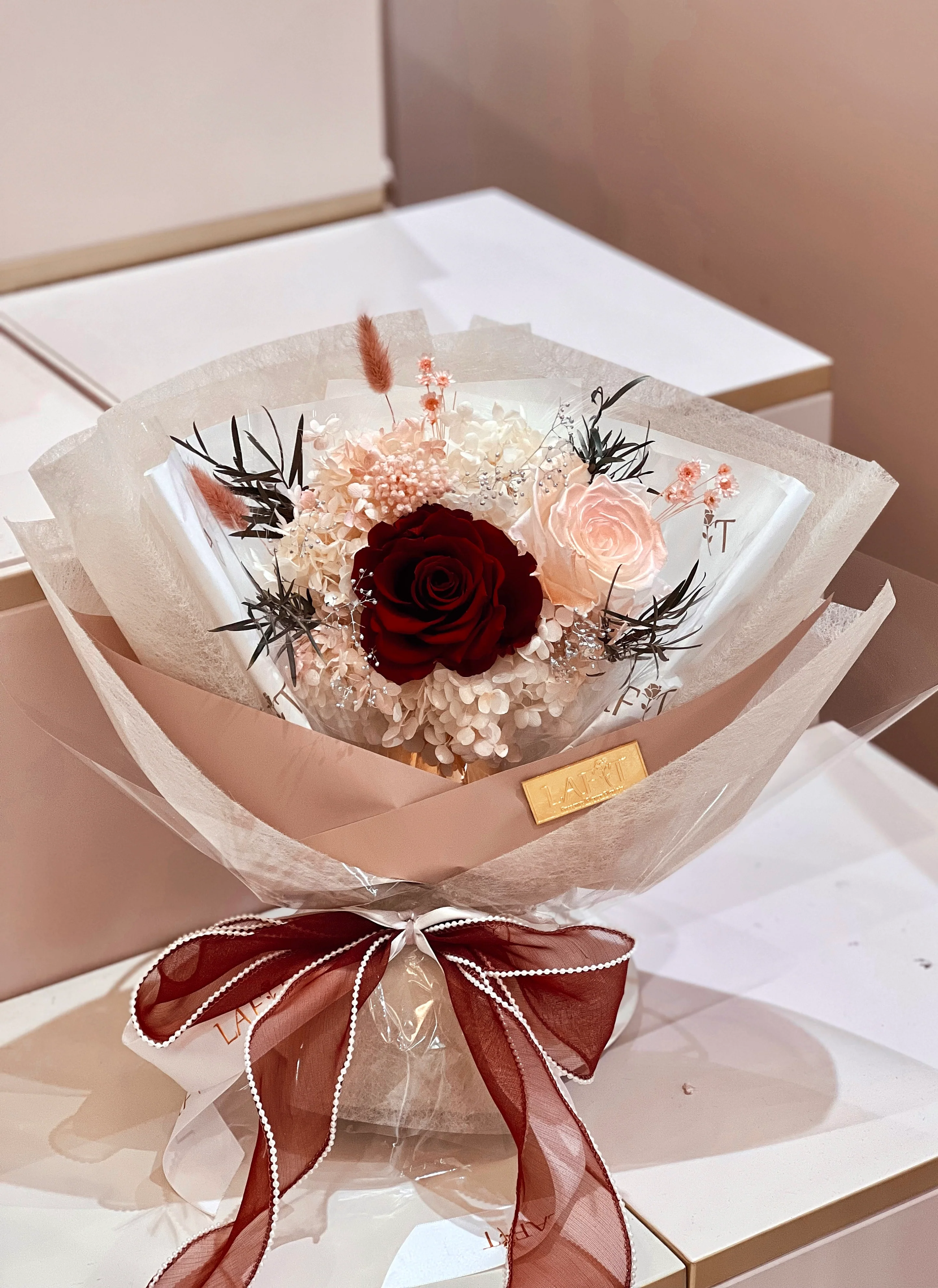 LAFIT法式浪漫永生花束 �?EVERLASTING LOVE- Rose Blush - S