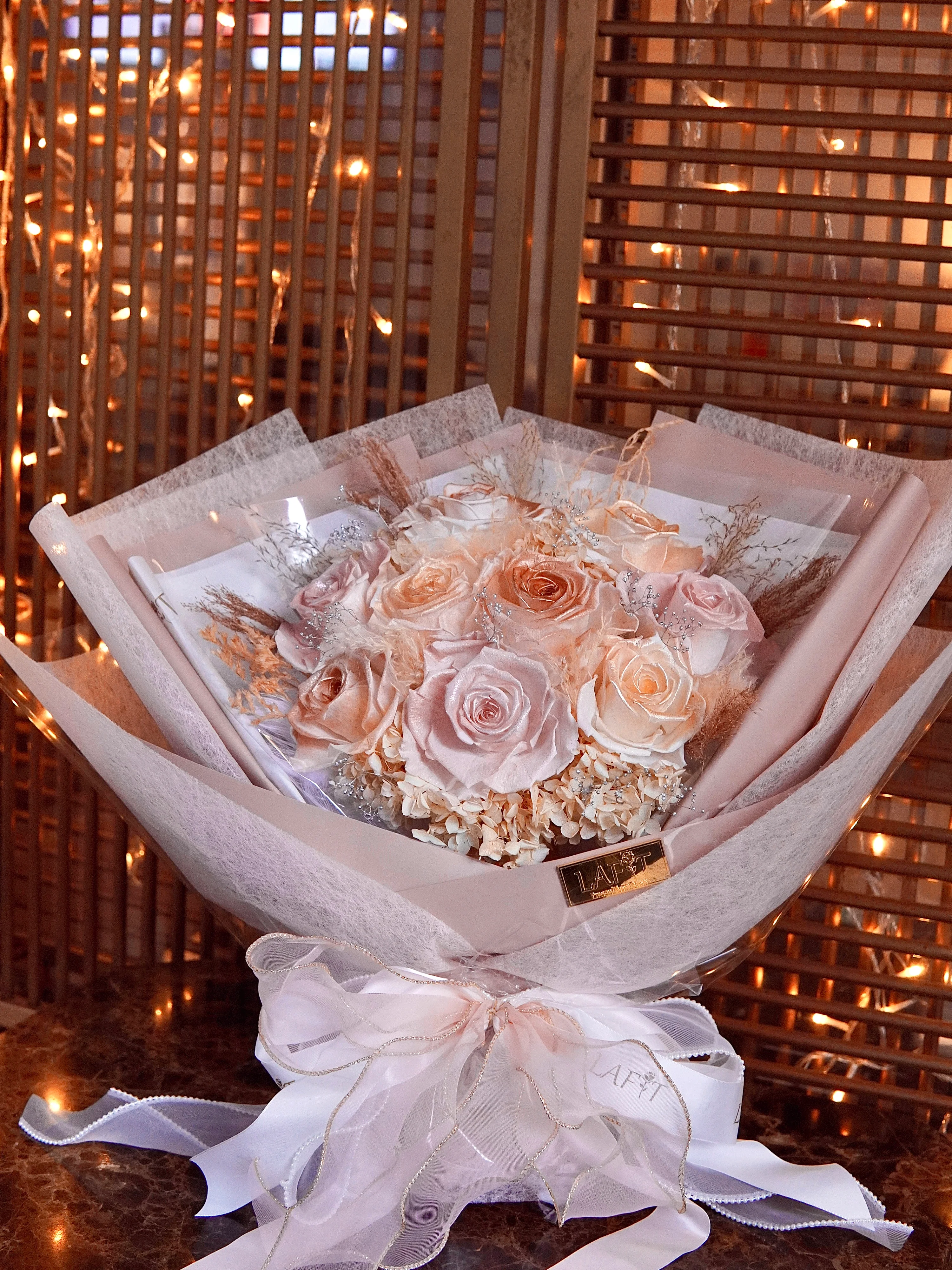 LAFIT夢幻浪漫永生花束�?Diamond Loveland系列 (Elegant Pink)