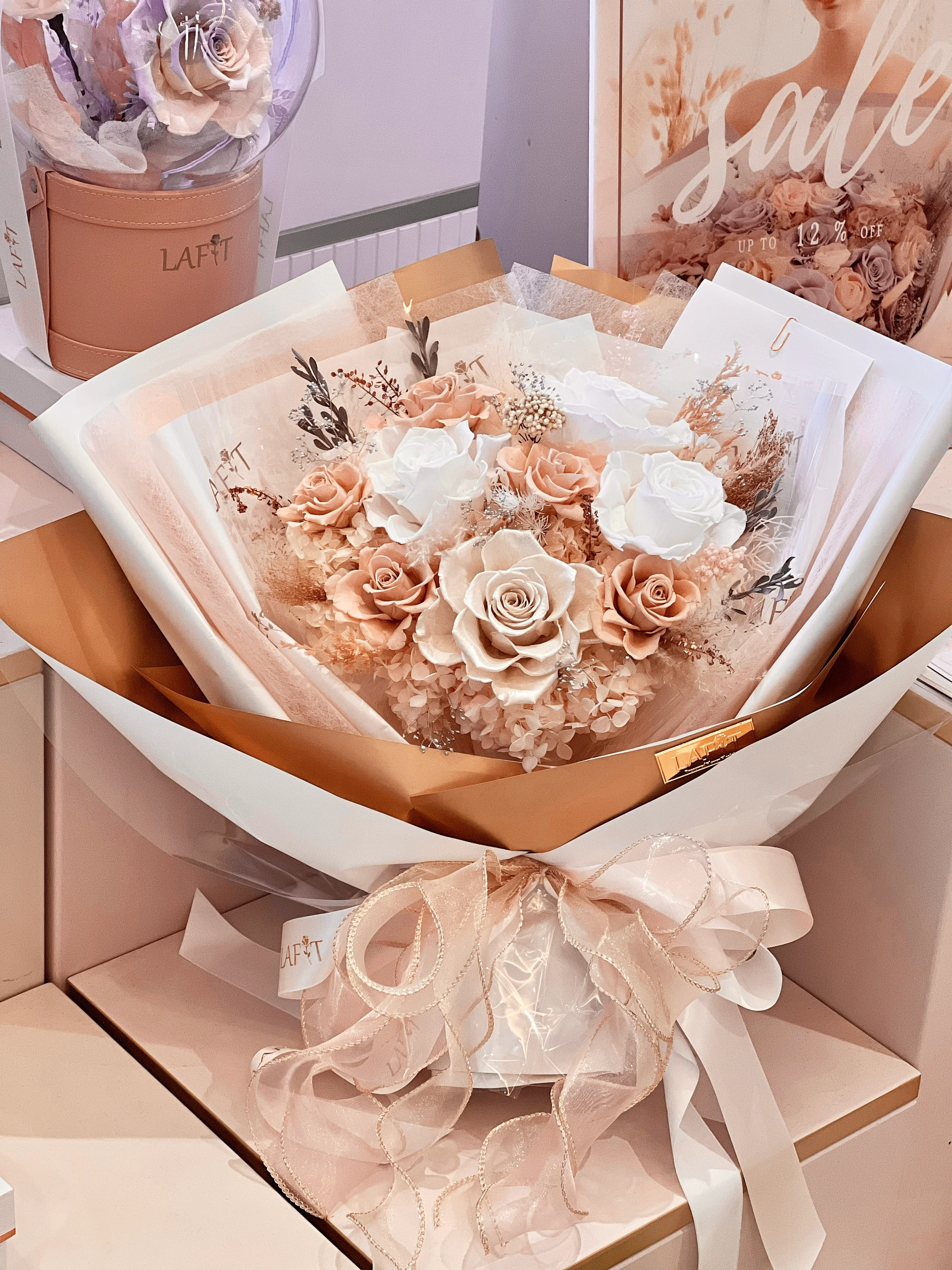 LAFIT法式優雅永生花束 �?Sunrise kiss