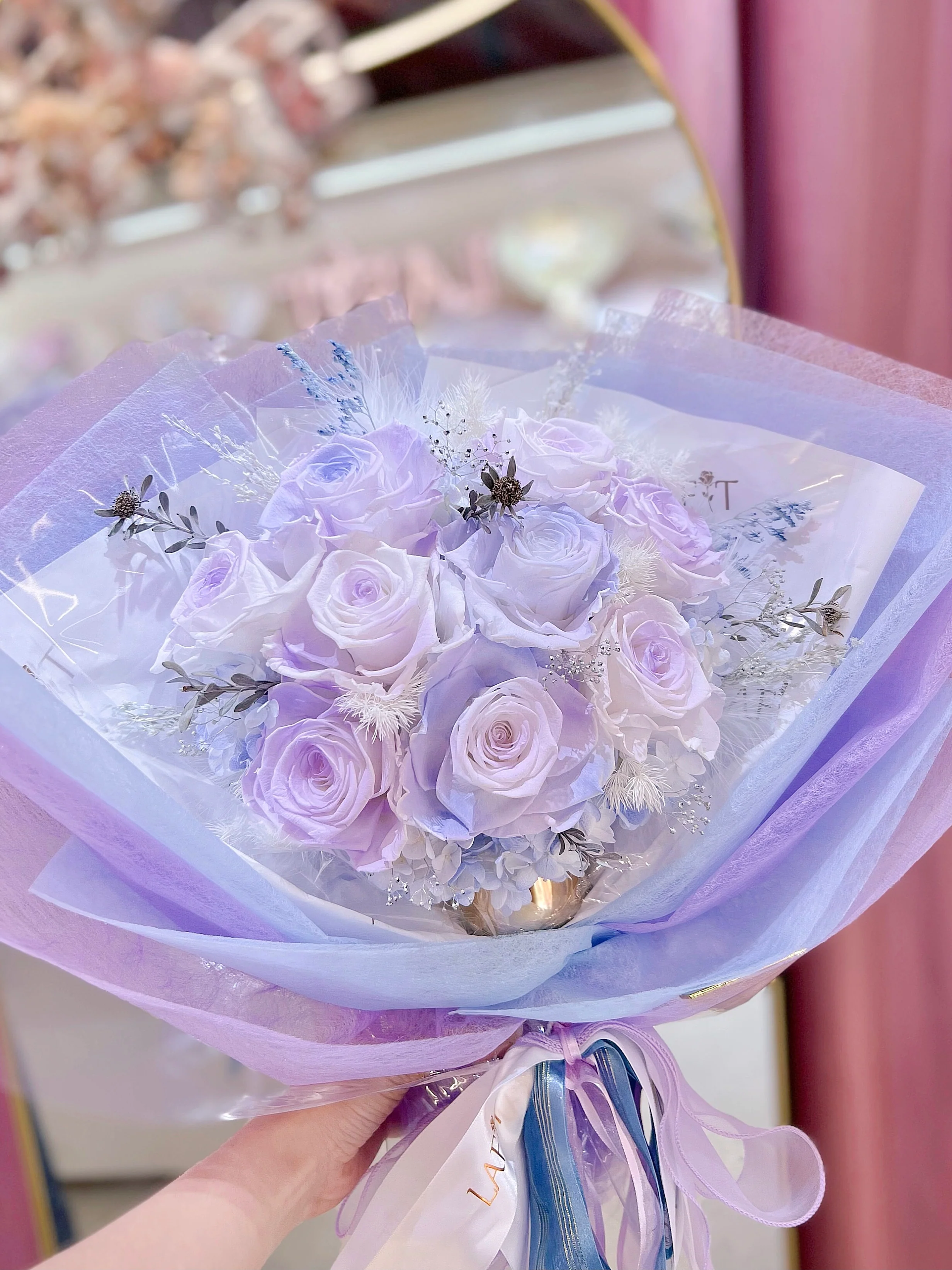 LAFIT夢幻漸變永生花束 �?Peri Fairy