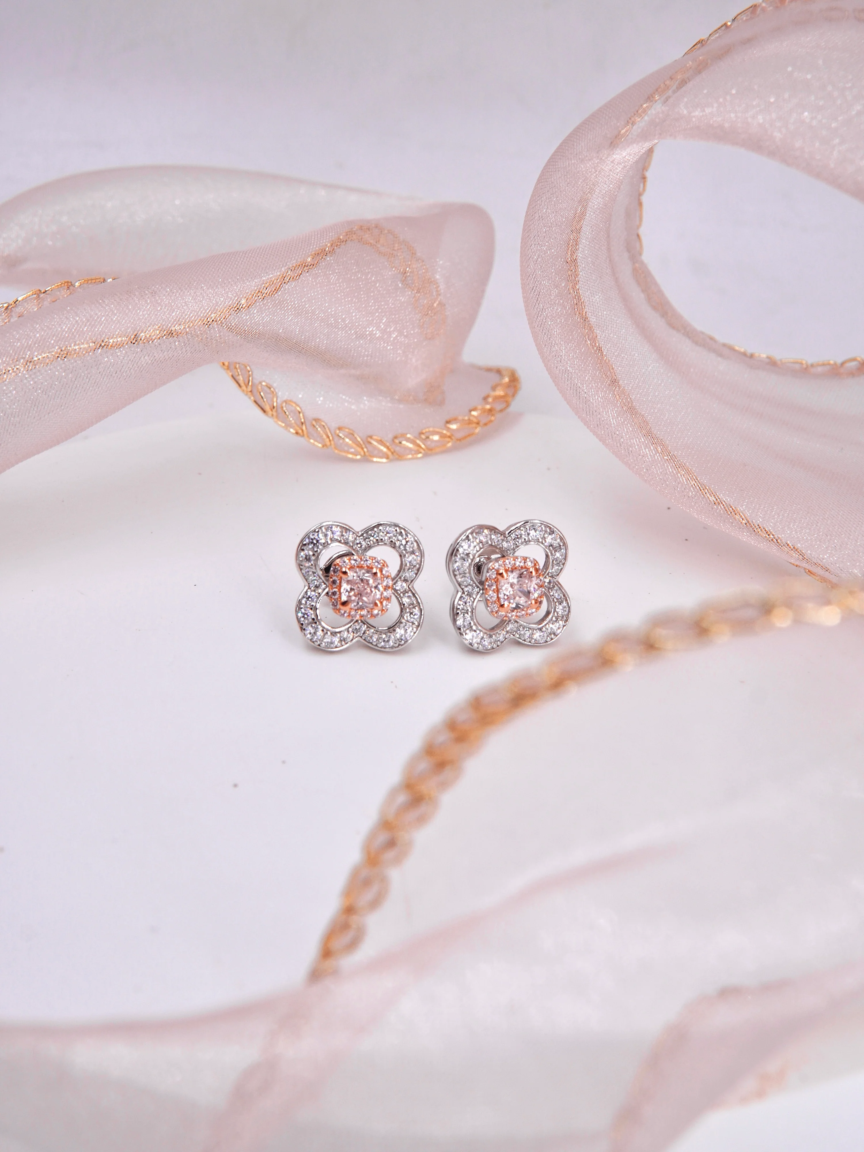 LAFIT �� Shinning Sakura - Earrings �Wҫ֮�ѿɐ��ɚ�С�ɶ��h