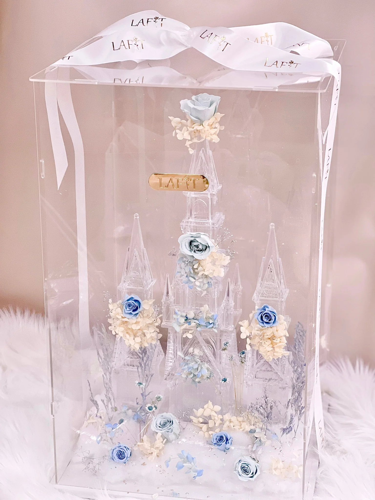 LAFIT 獨家永生花玫瑰花城堡 · Romantic Rose Castle(Tiffany Blue)