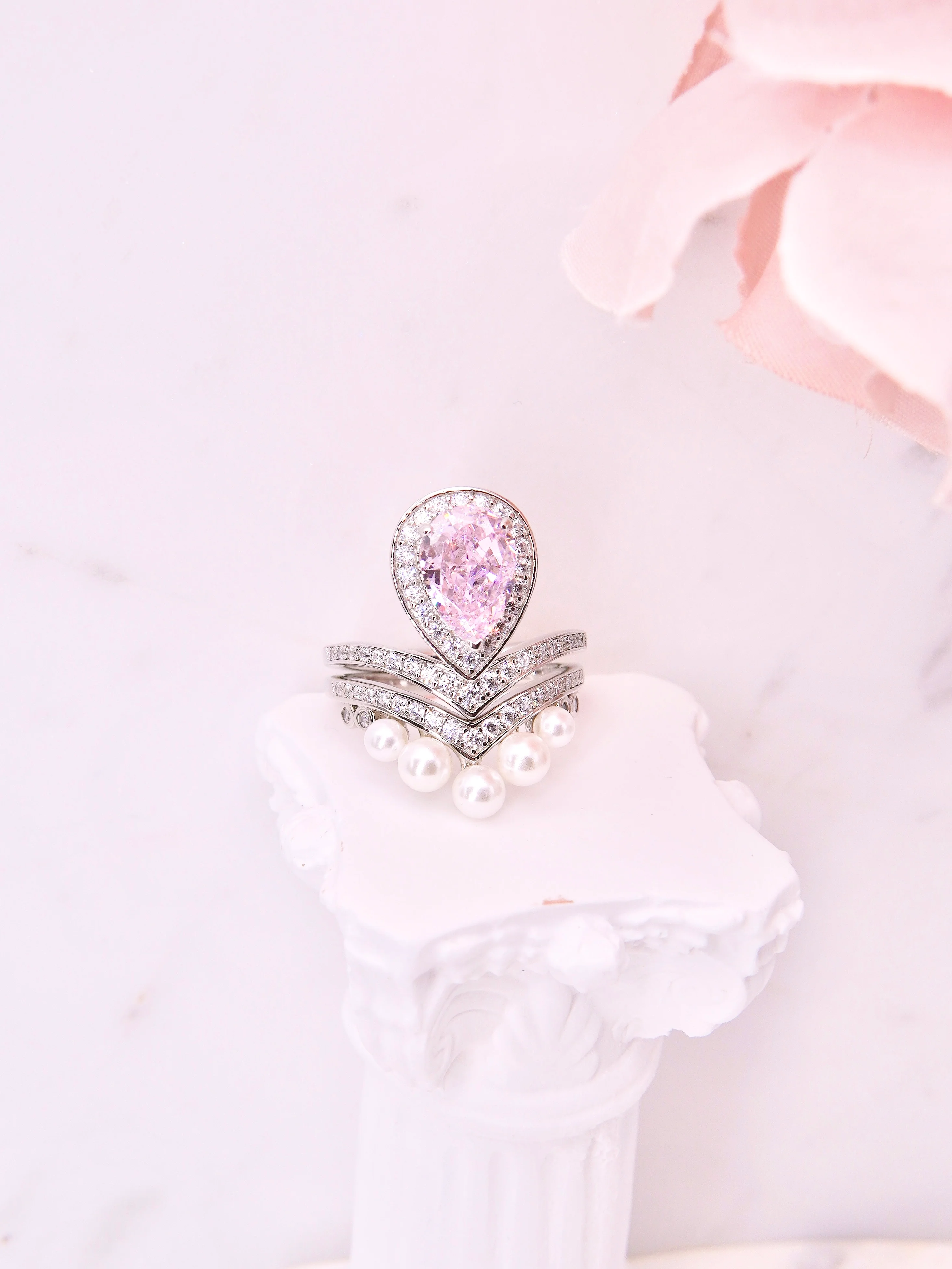 LAFIT�� Heart of Venus (Sakura Pink) - Ring  �ɚ�ѷ�Ħ��ʯ�p�ӽ�ָ