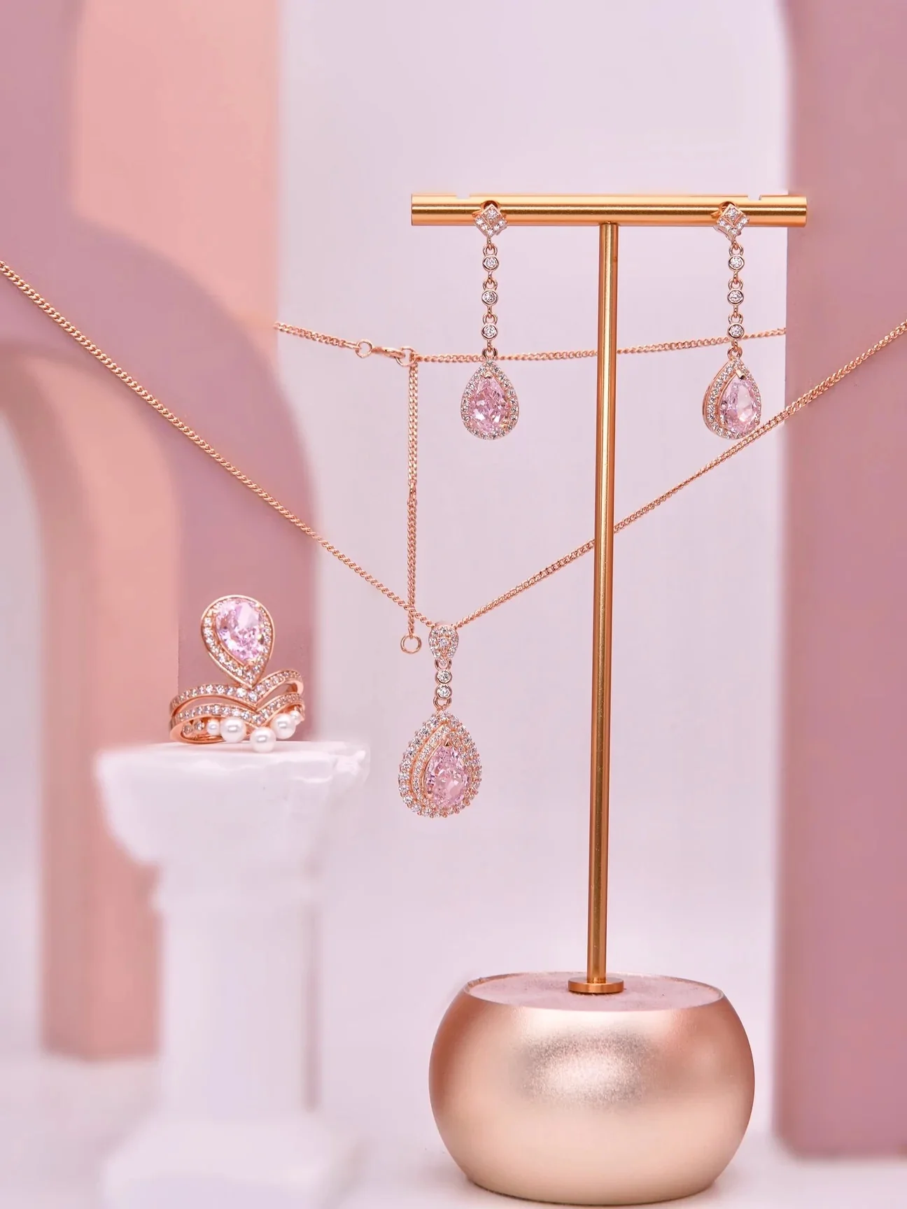 LAFIT�� Heart of Venus(Sakura Pink) - Necklace �ɚ�ѷ�Ħ��ʯ�i�