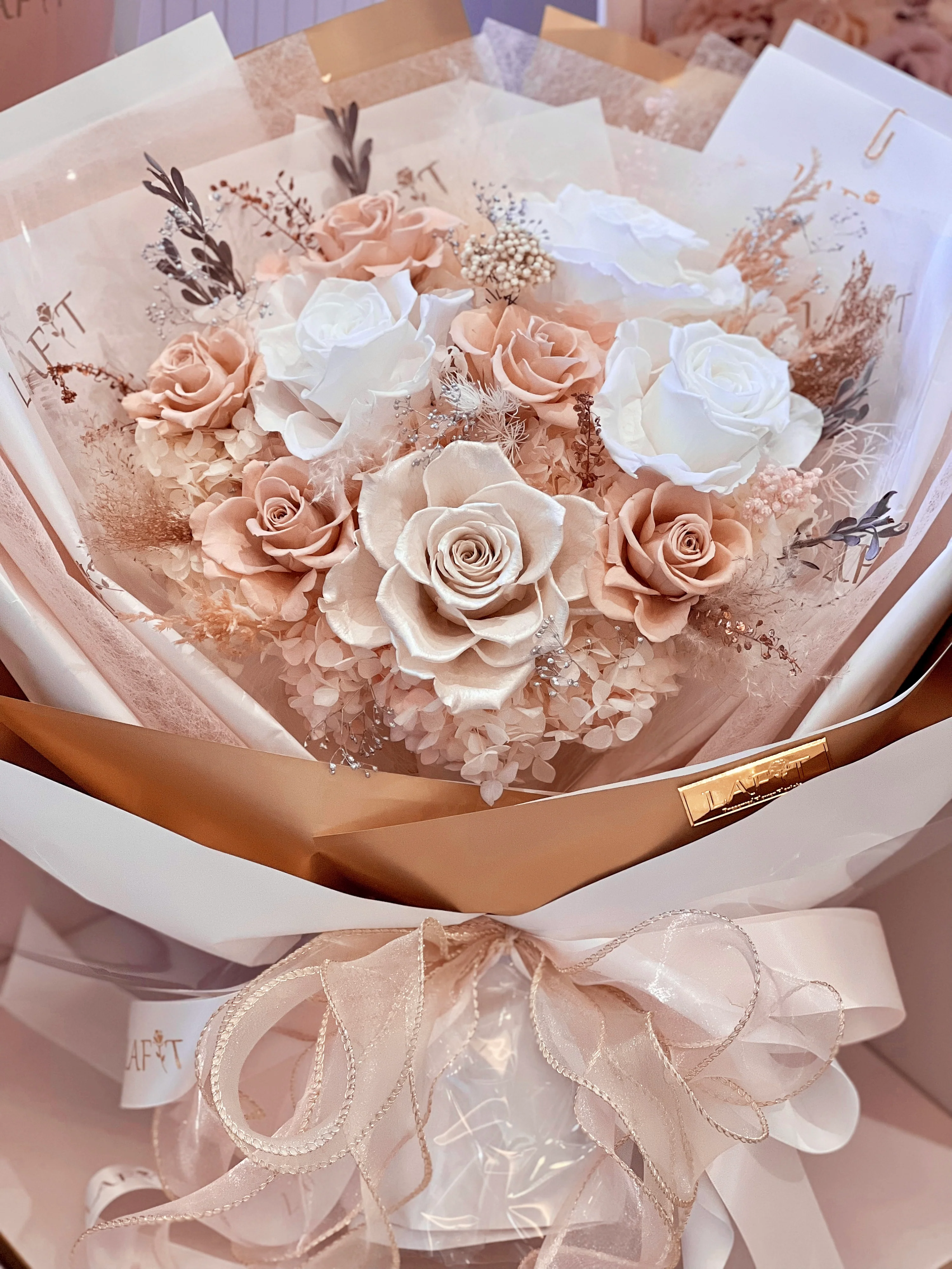 LAFIT法式優雅永生花束 �?Sunrise kiss