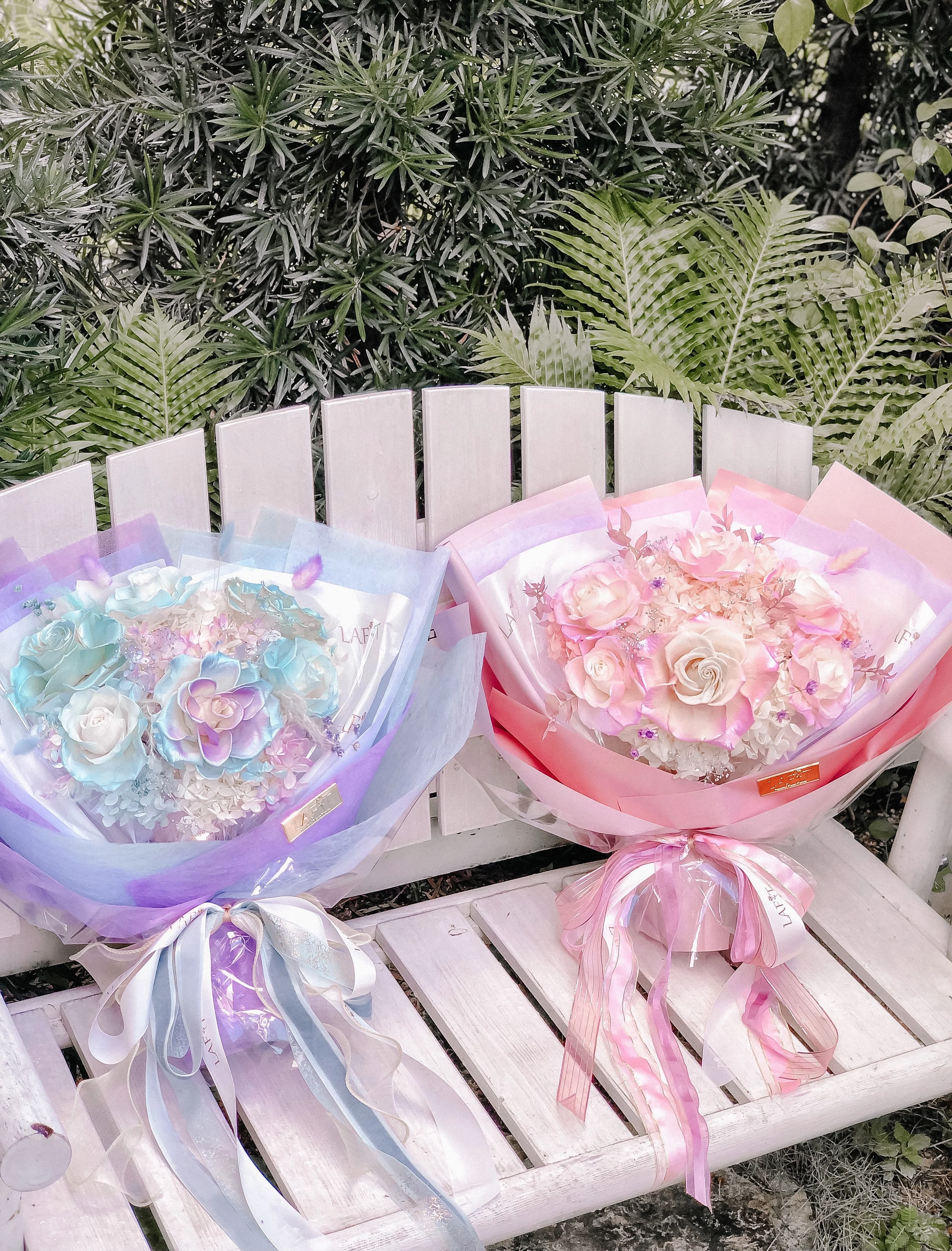 LAFIT夢幻漸變永生花束 �?Mermaid Tears系列 (Lilac Snow)