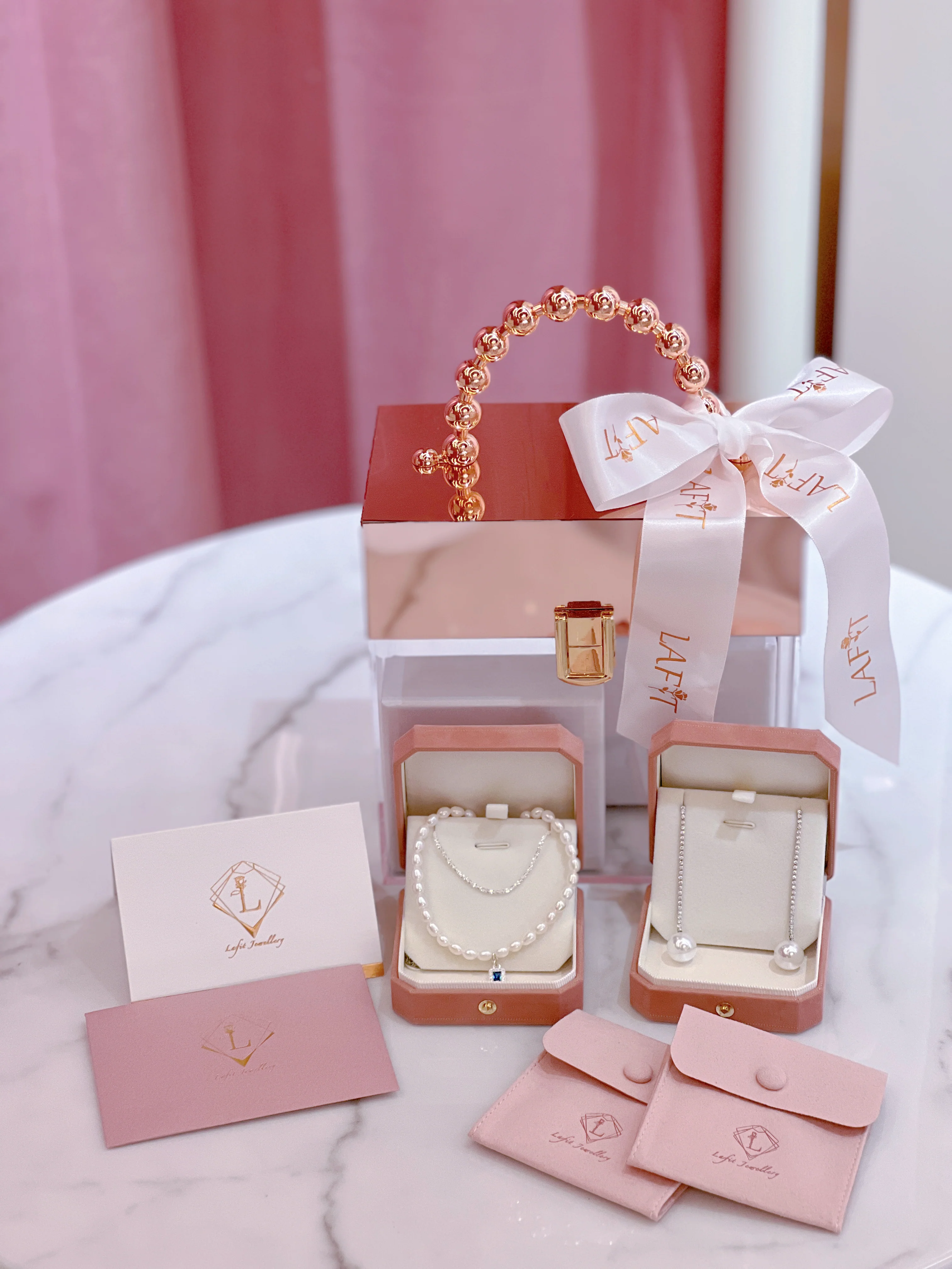 LAFIT· Pearly Lunar - Gift Set 晚宴風珍珠首飾套�?Necklace & Earrings)