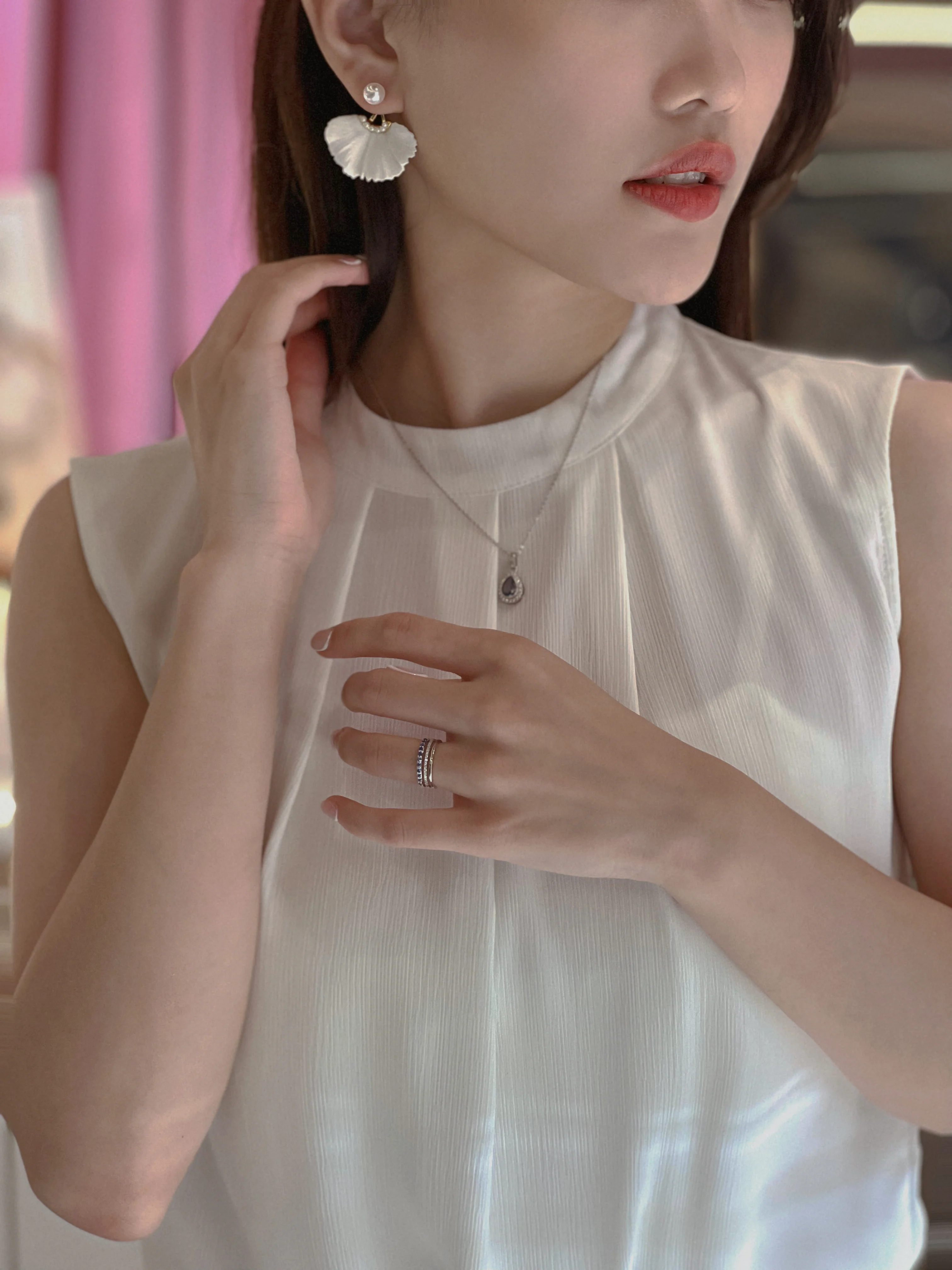 LAFIT�� Pearly Limpet - Earrings  ���w�����OӋ��������h