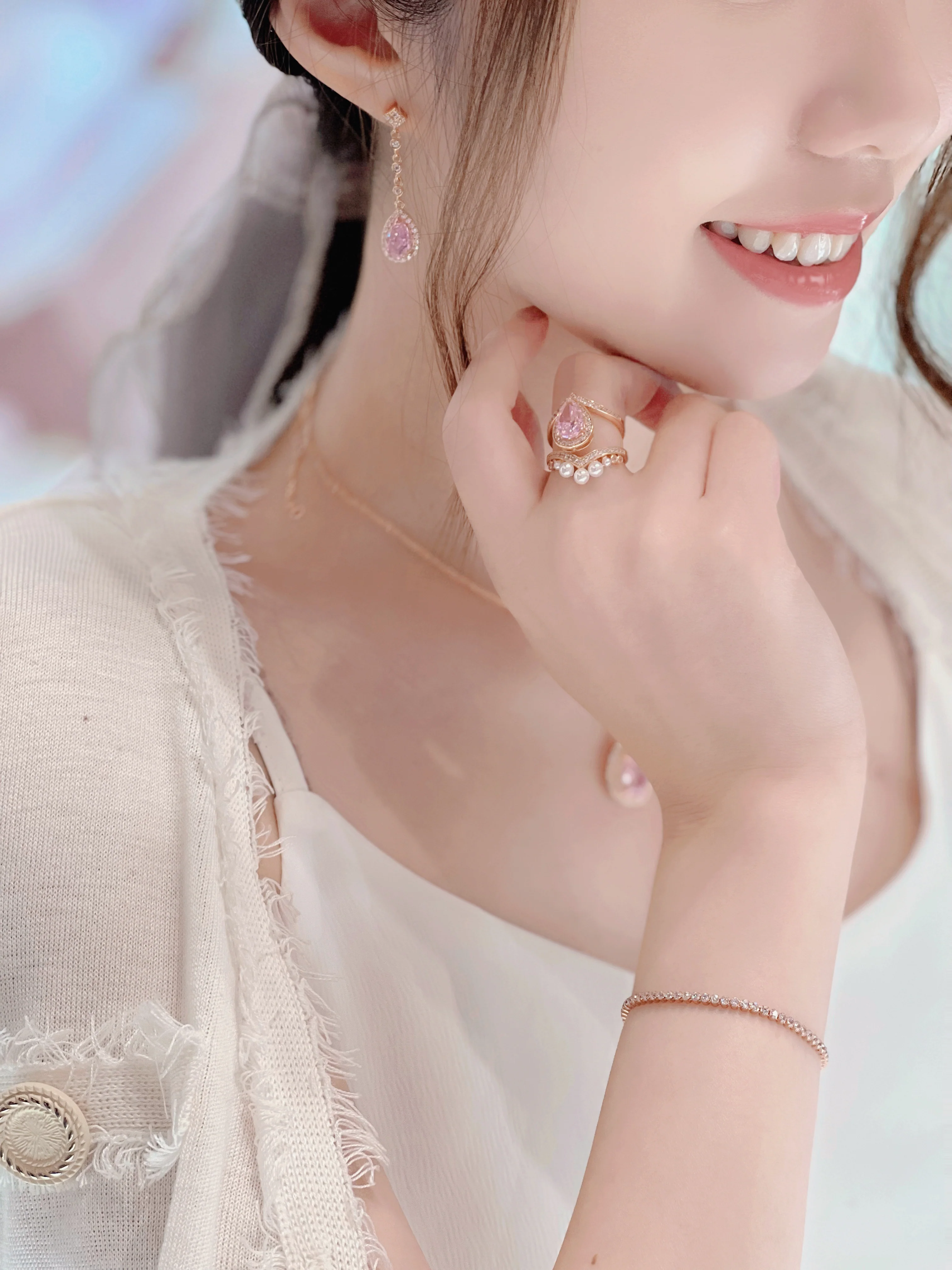 LAFIT�� Heart of Venus (Sakura Pink) - Ring  �ɚ�ѷ�Ħ��ʯ�p�ӽ�ָ