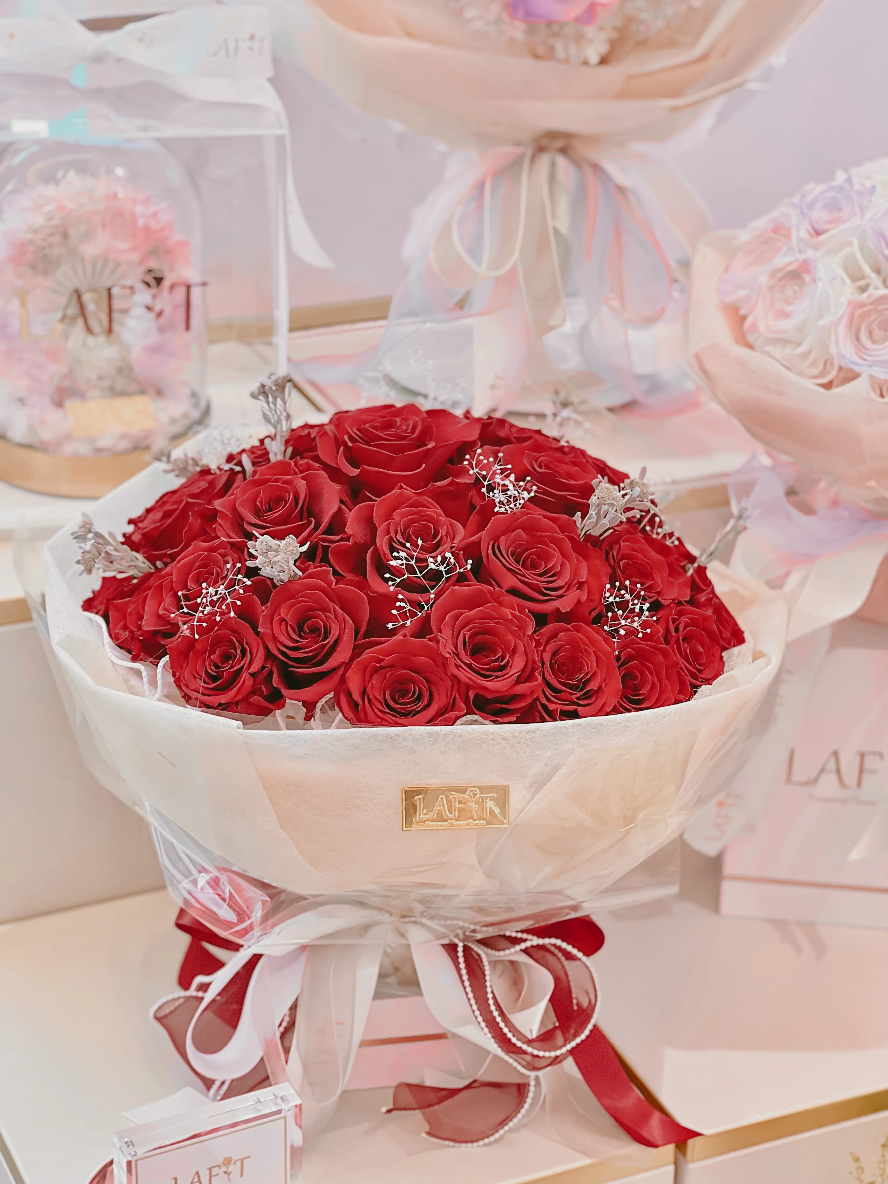 LAFIT情人節奢華永生花束�?My Kinda Perfect系列 (Deluxe Red)