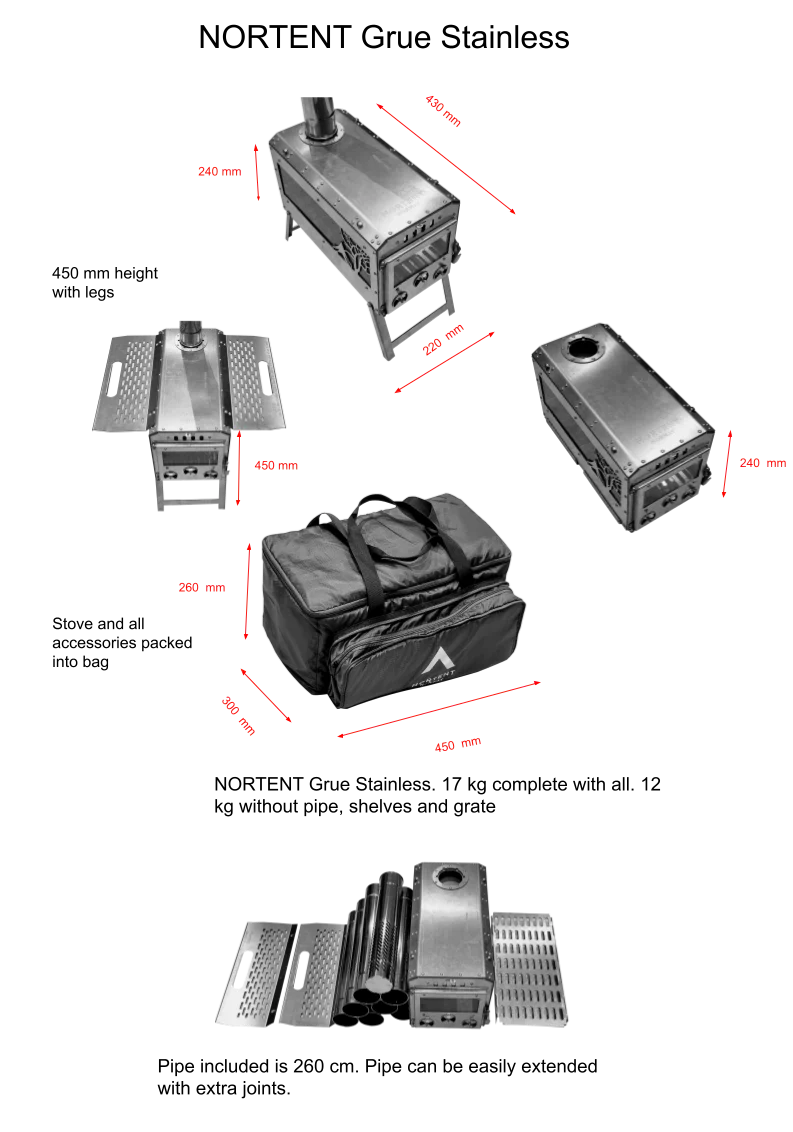 NORTENT teltovn i rustfri stål