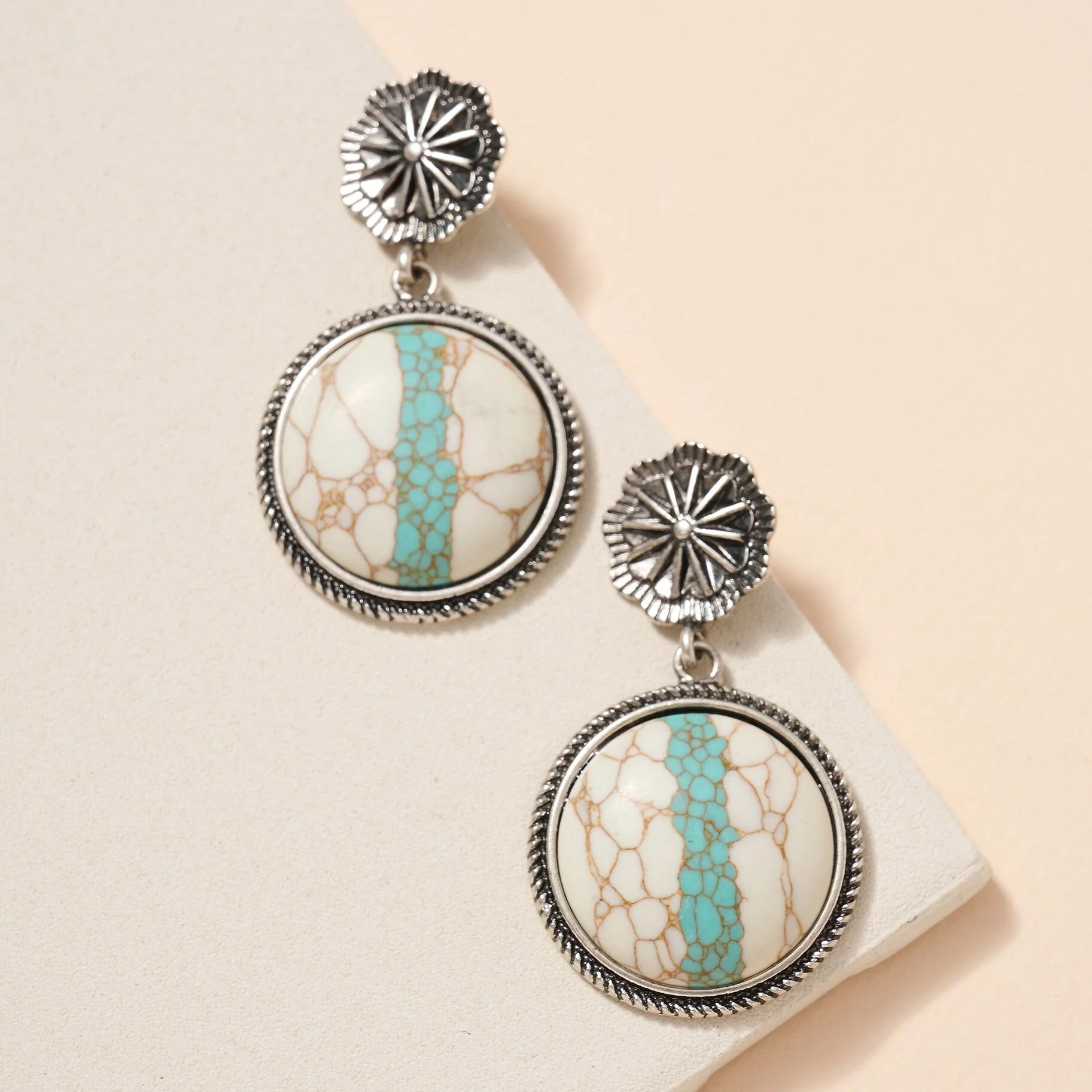 Western Style Turquoise Earrings