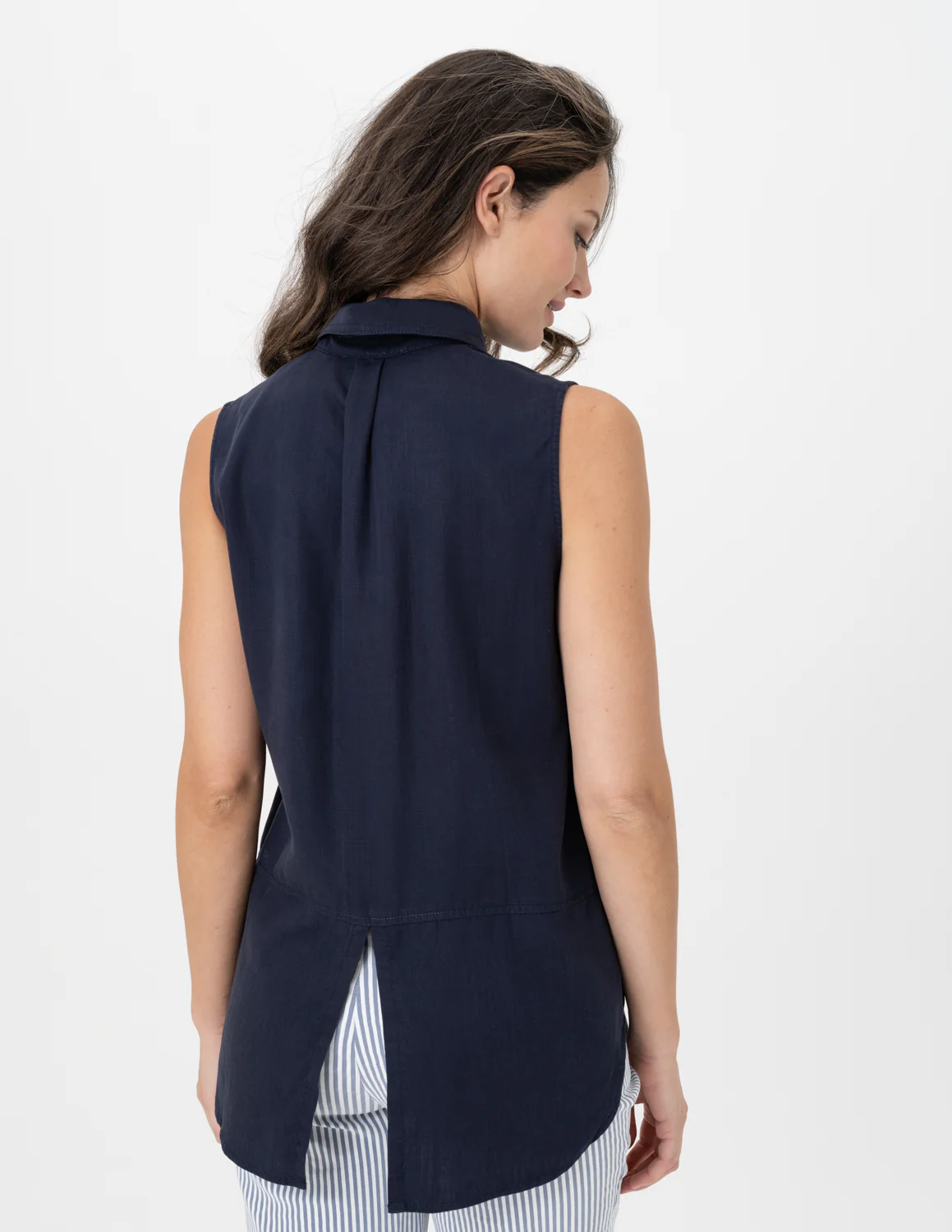 Renuar Indigo Button Up Blouse