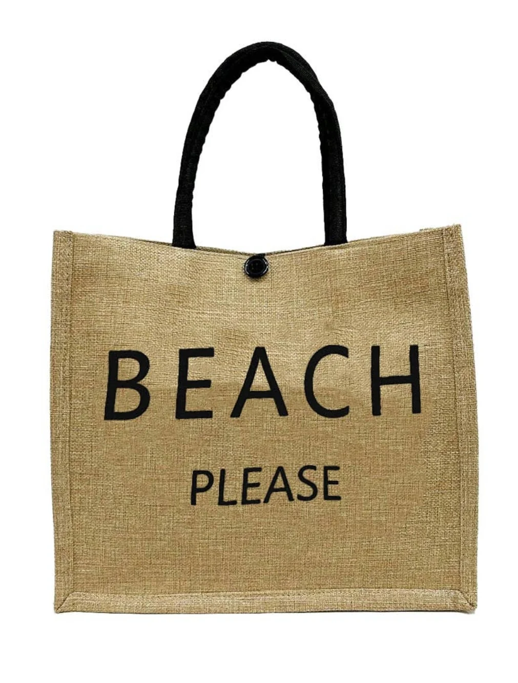 Beach Please Burlap Tote