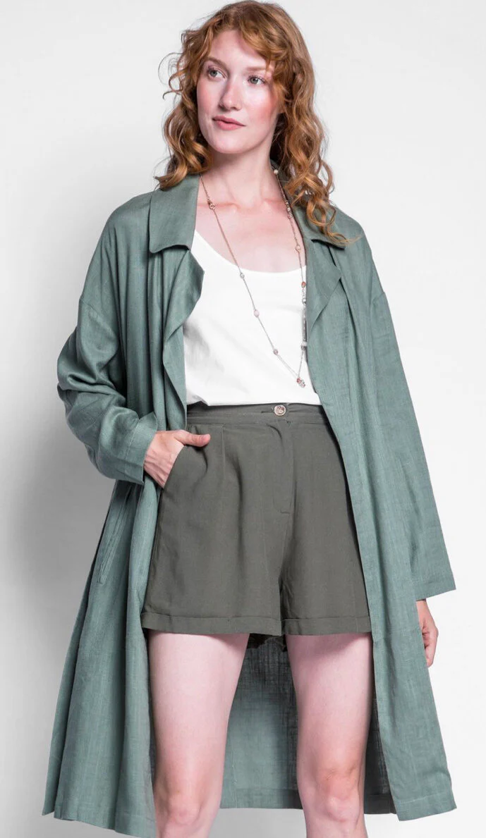 Pink Martini Collection Linen Jacket Sage XL
