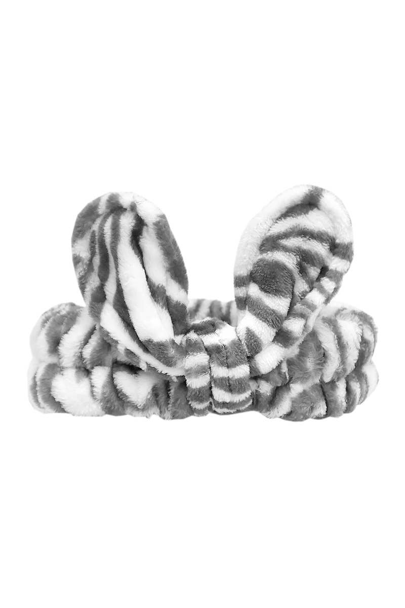 CALA Spa Solution Plush Headband Zebra