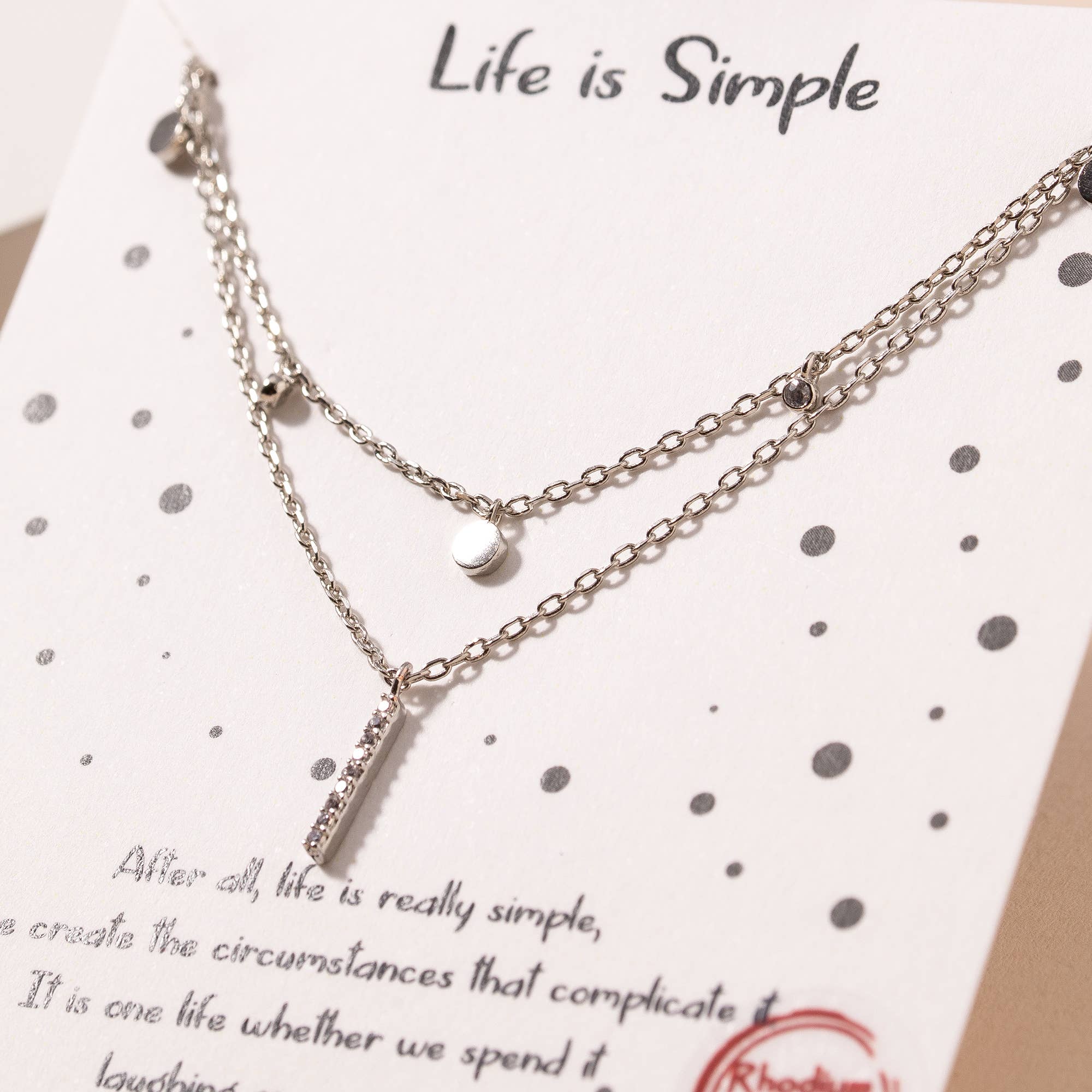 Layered Bar Charms Necklace
