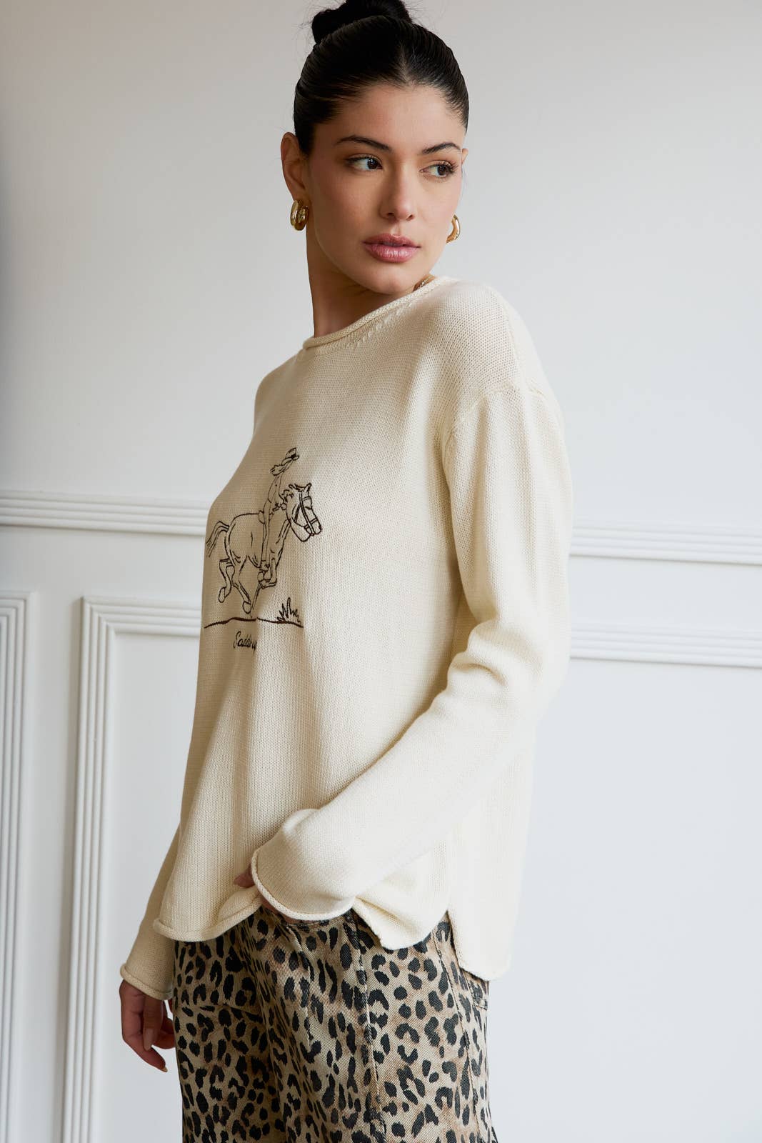Sunday Edition Saddle Up Graphic Sweater