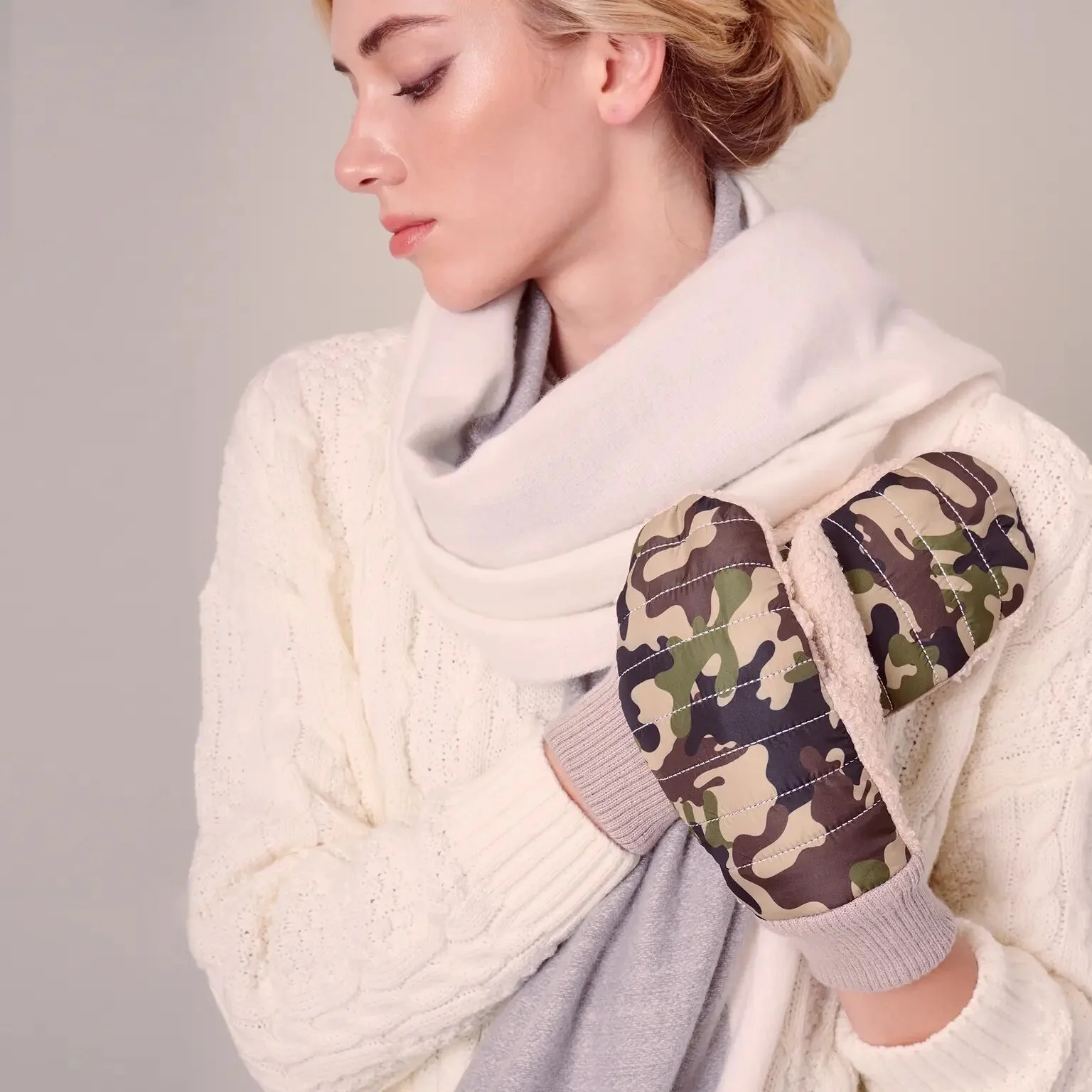 Camo Fleece Mittens