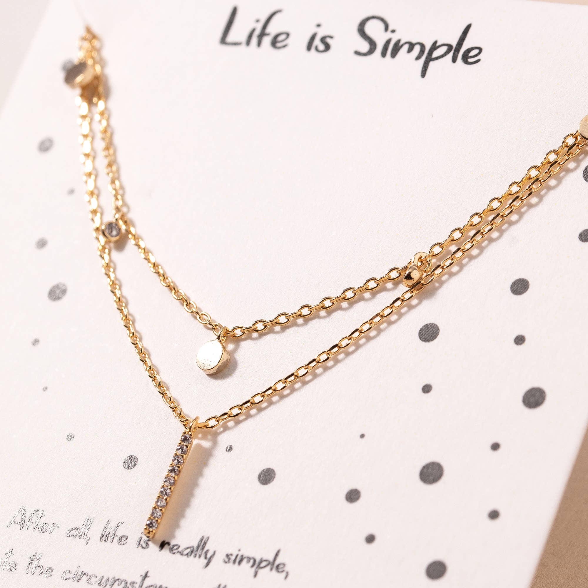 Layered Bar Charms Necklace