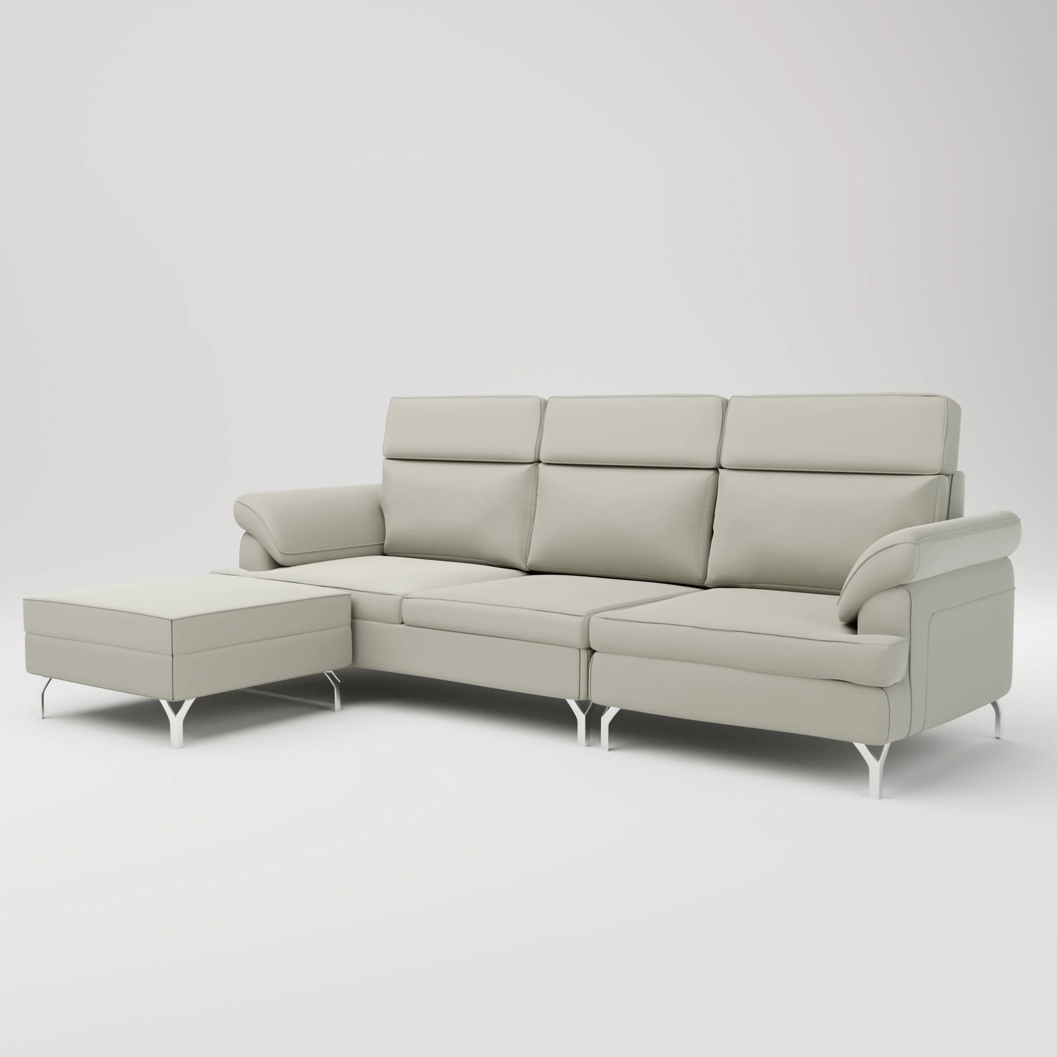 Tiffany Hayes  法式絲絨貓抓布藝 L型 沙發