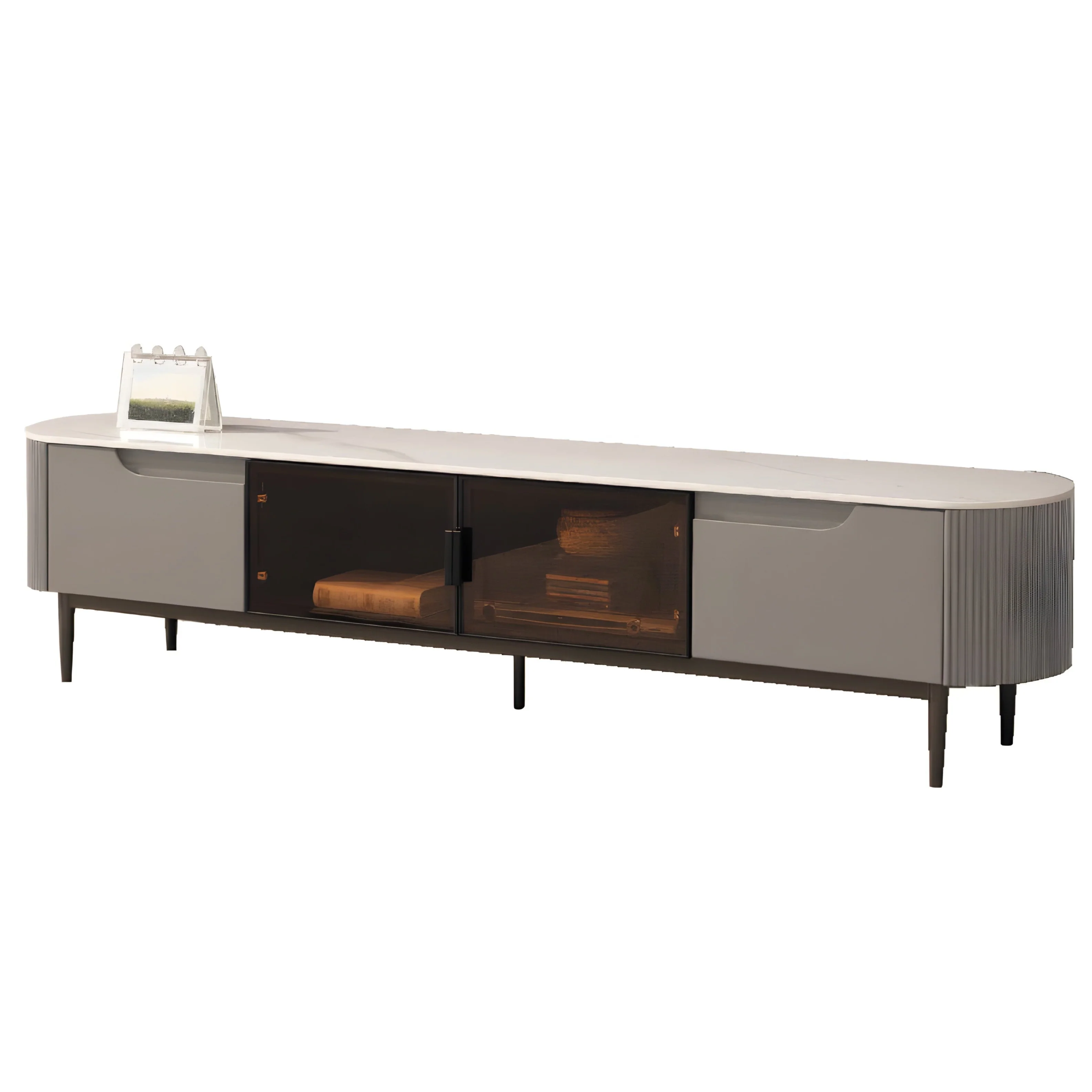 Brandon Armstrong 亮面羊脂白玉岩版 200cm 電視櫃